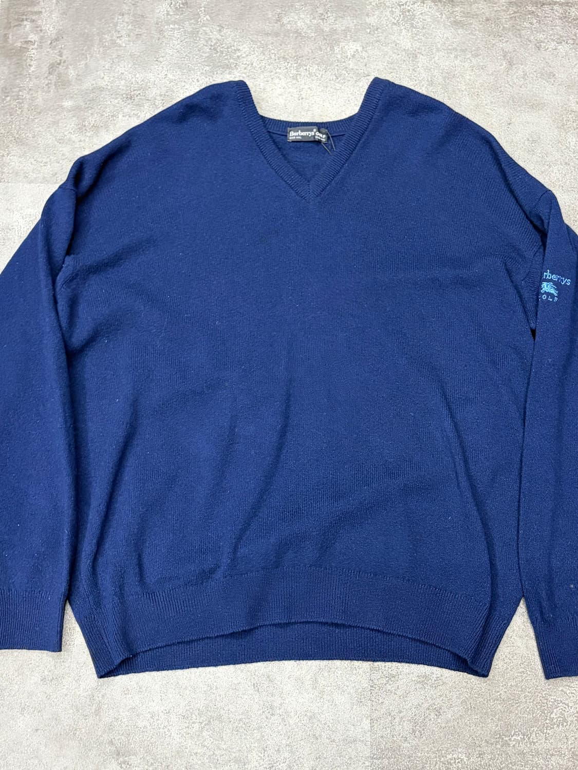 버버리 골프 네이비 V넥 니트 XXL 상품이미지2