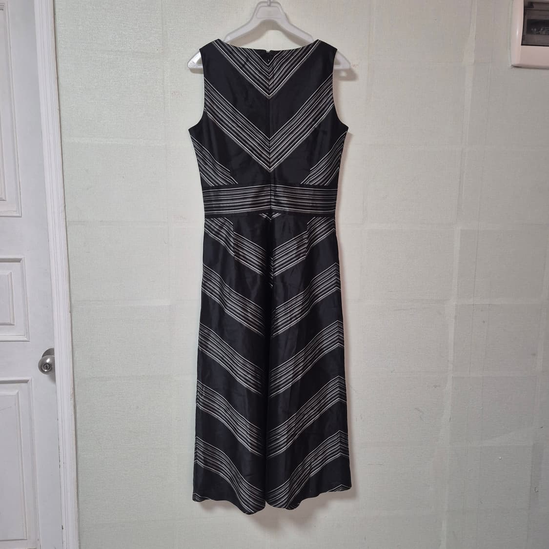 TIME 타임 블랙 스트라이프 린넨 원피스 상품이미지5