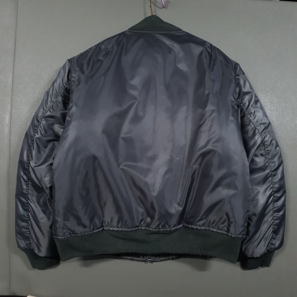 실측 XL) 로스코 리버서블 양면 MA-1 항공점퍼 자켓 건메탈 오렌지 상품이미지9