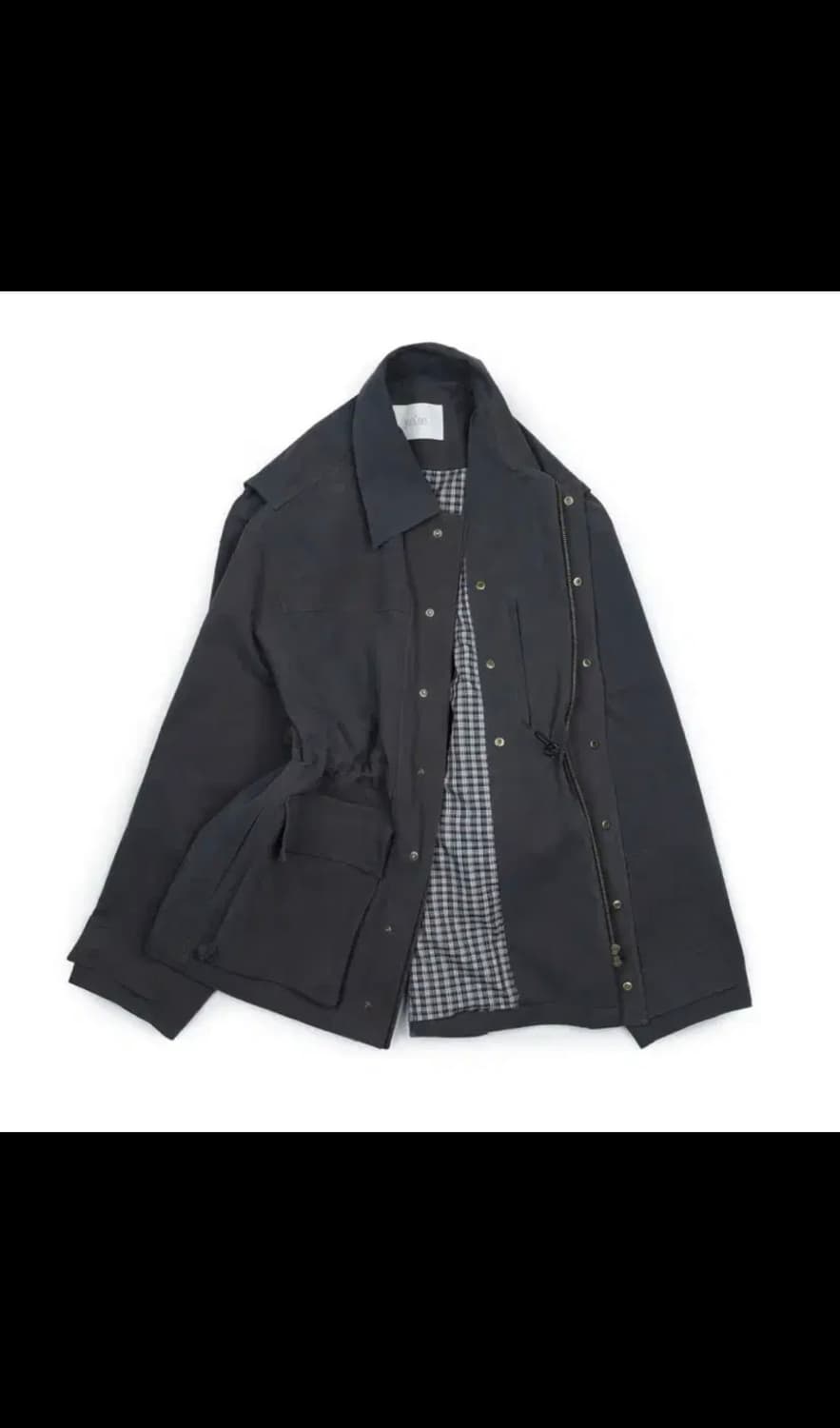 yiyae Checked Work Jacket _ Charcoal 상품이미지1