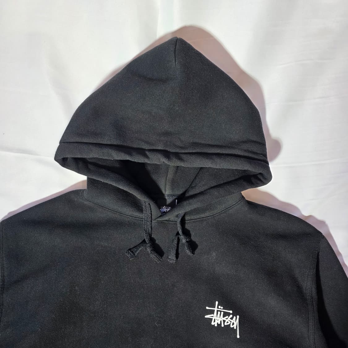 [S]스투시 베이직 로고 블랙 후드 상품이미지2
