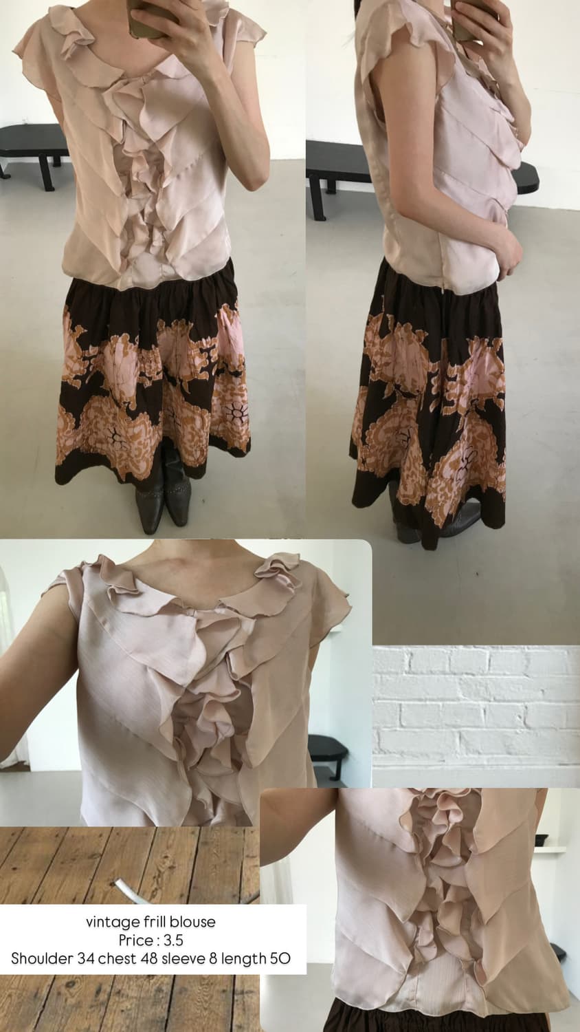 vintage frill blouse 상품이미지8