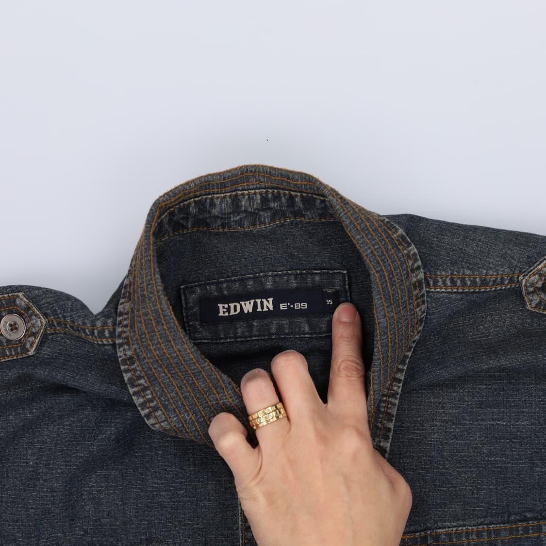 95 에드윈 빈티지 워싱 데님셔츠 0320H1 상품이미지3