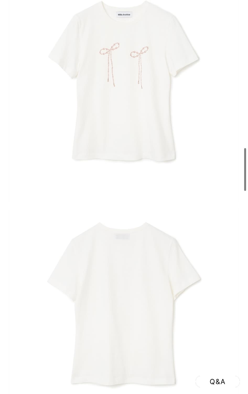 밀로우먼 펄 리본 티셔츠 상품이미지4