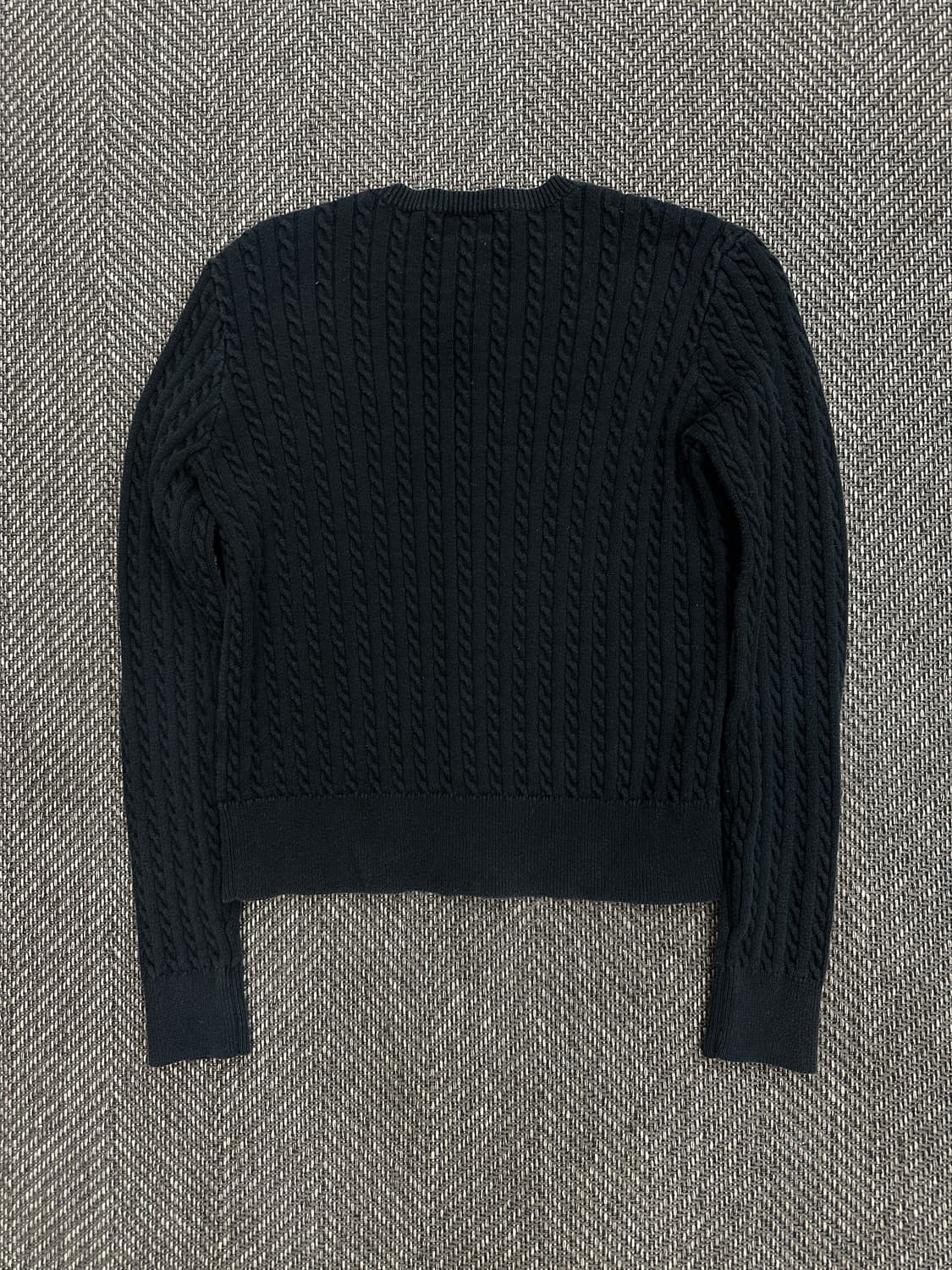 폴로 니트 가디건 블랙 상품이미지5