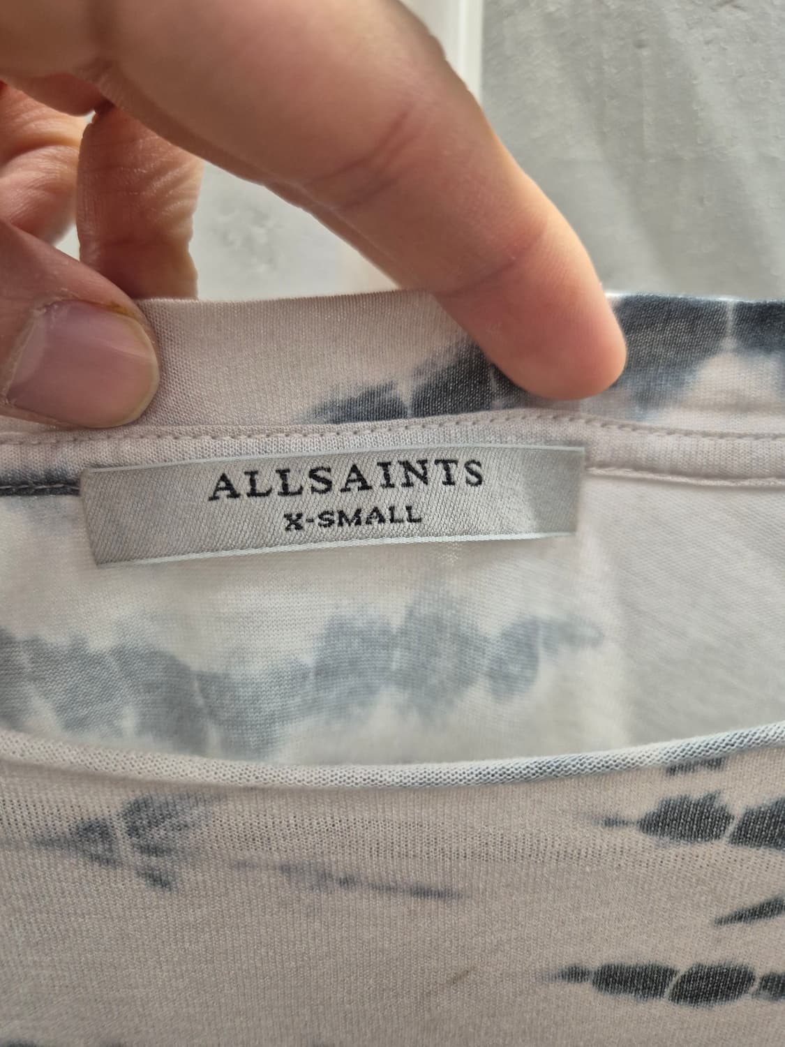 올세인츠 반팔 티셔츠 아이보리/블랙 XS 상품이미지3