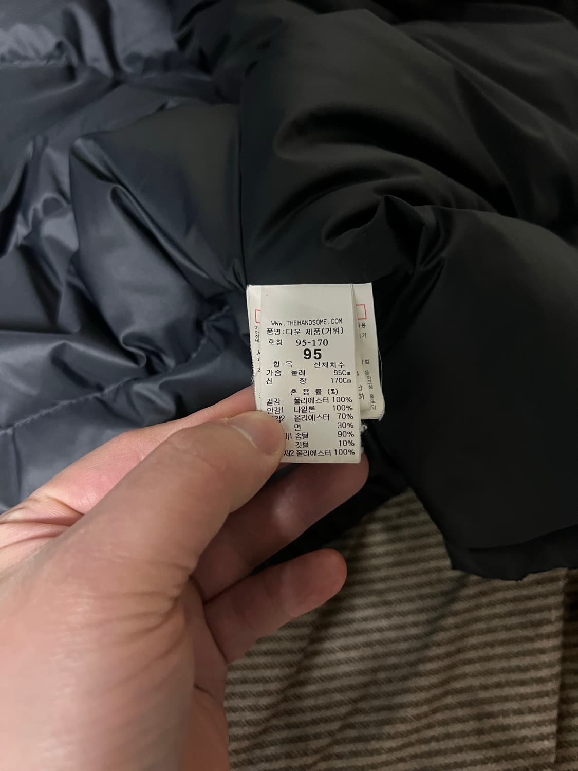 타임옴므 후드 구스다운 패딩 블랙 상품이미지5