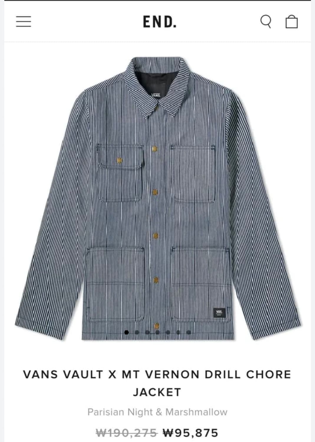 반스 자켓 M 사이즈 새상품 상품이미지8