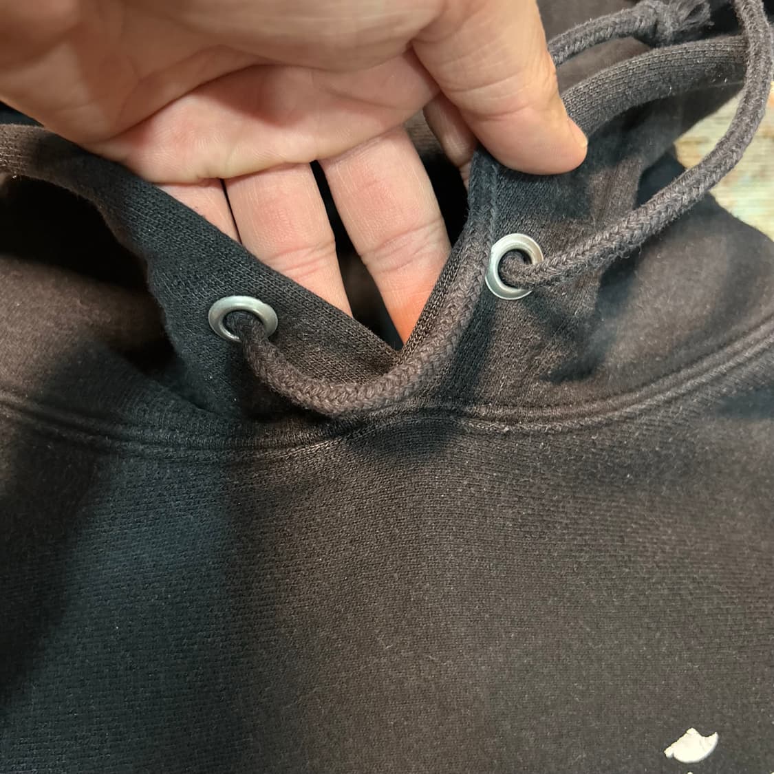 [XL] 00s 챔피온 올드 잉글리시 프린팅 리버스위브 후드티 상품이미지3