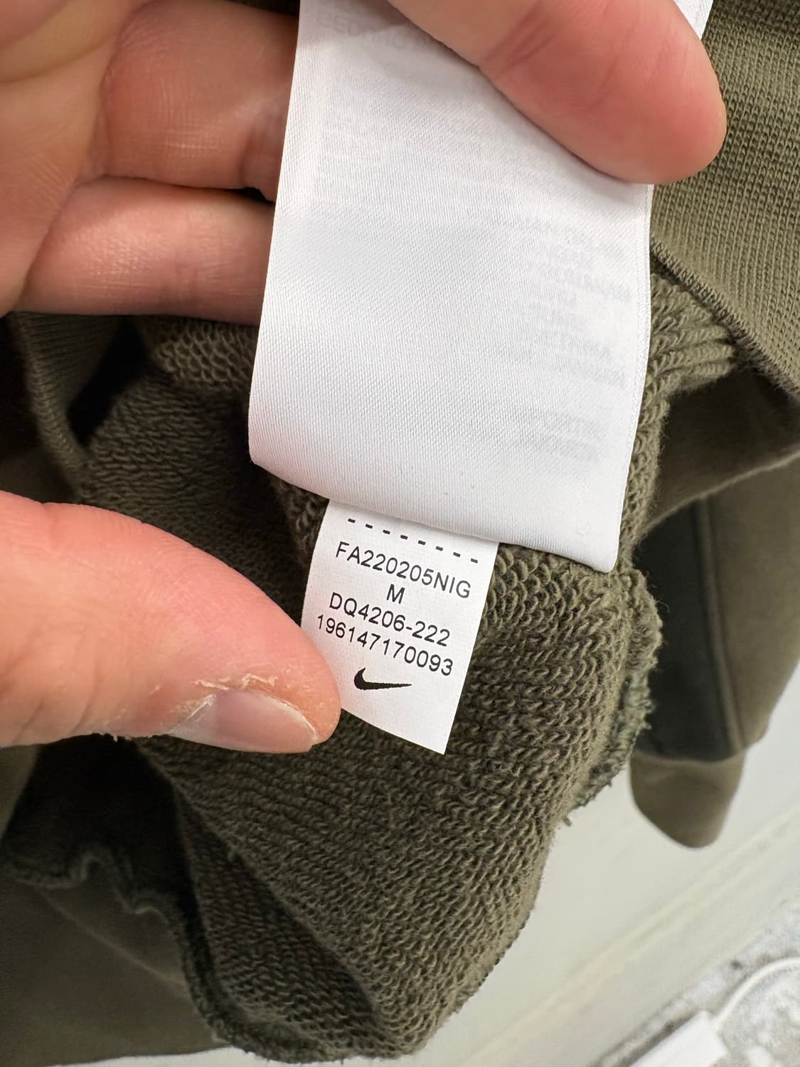 나이키 에어 스우시 빅로고 프린팅 맨투맨 카키 상품이미지7