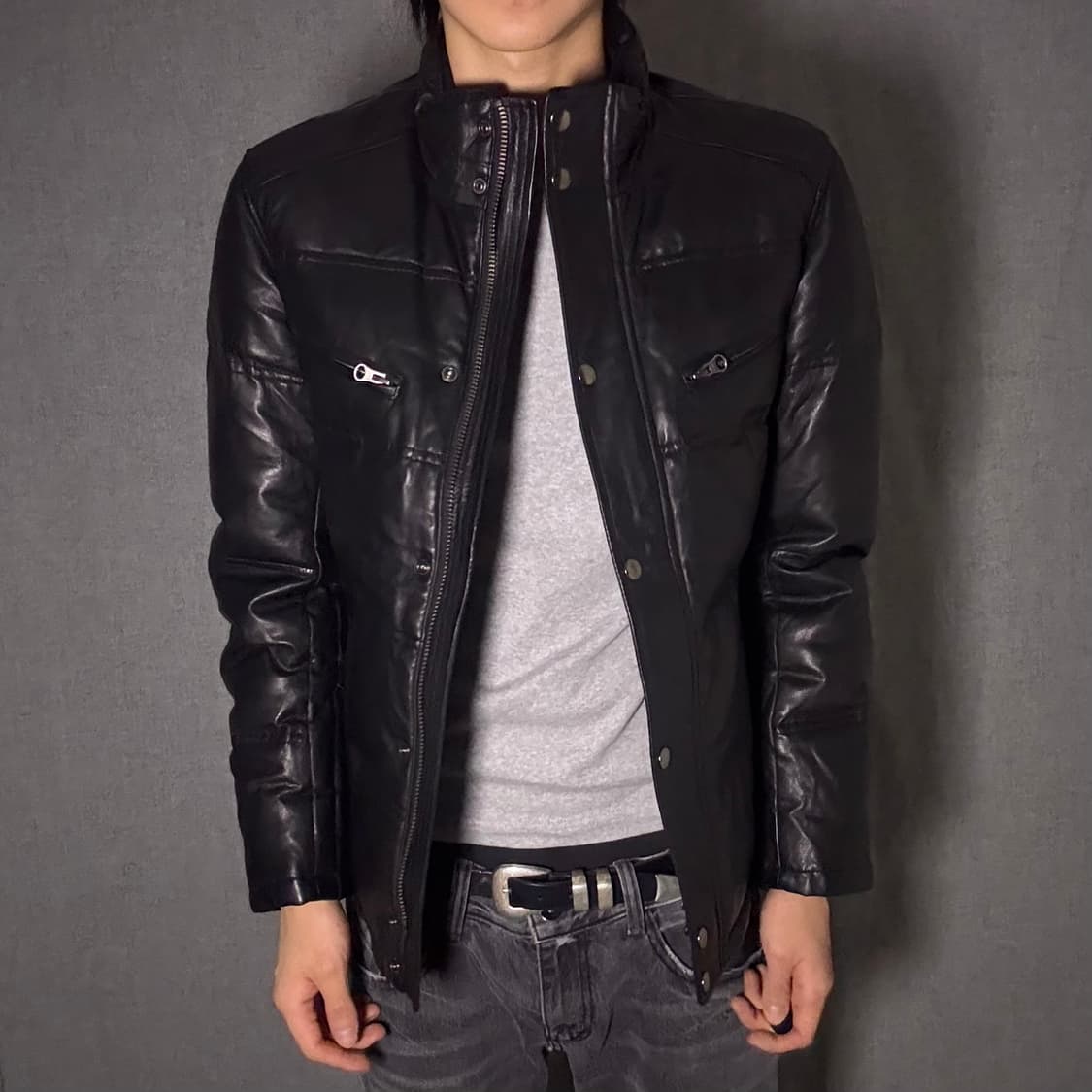 y2k 염소가죽 패딩 자켓 상품이미지2