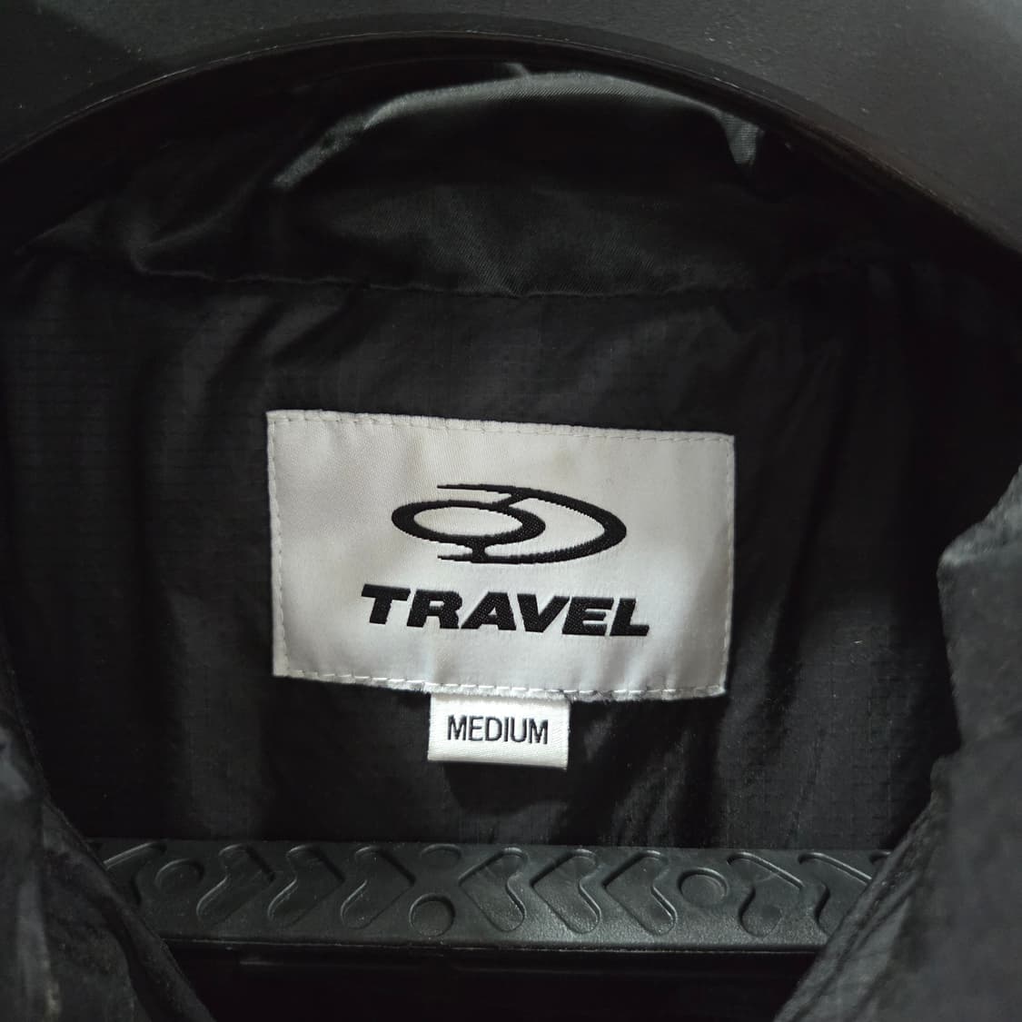 트래블 스티치 다운 후드패딩 블랙 M 상품이미지2
