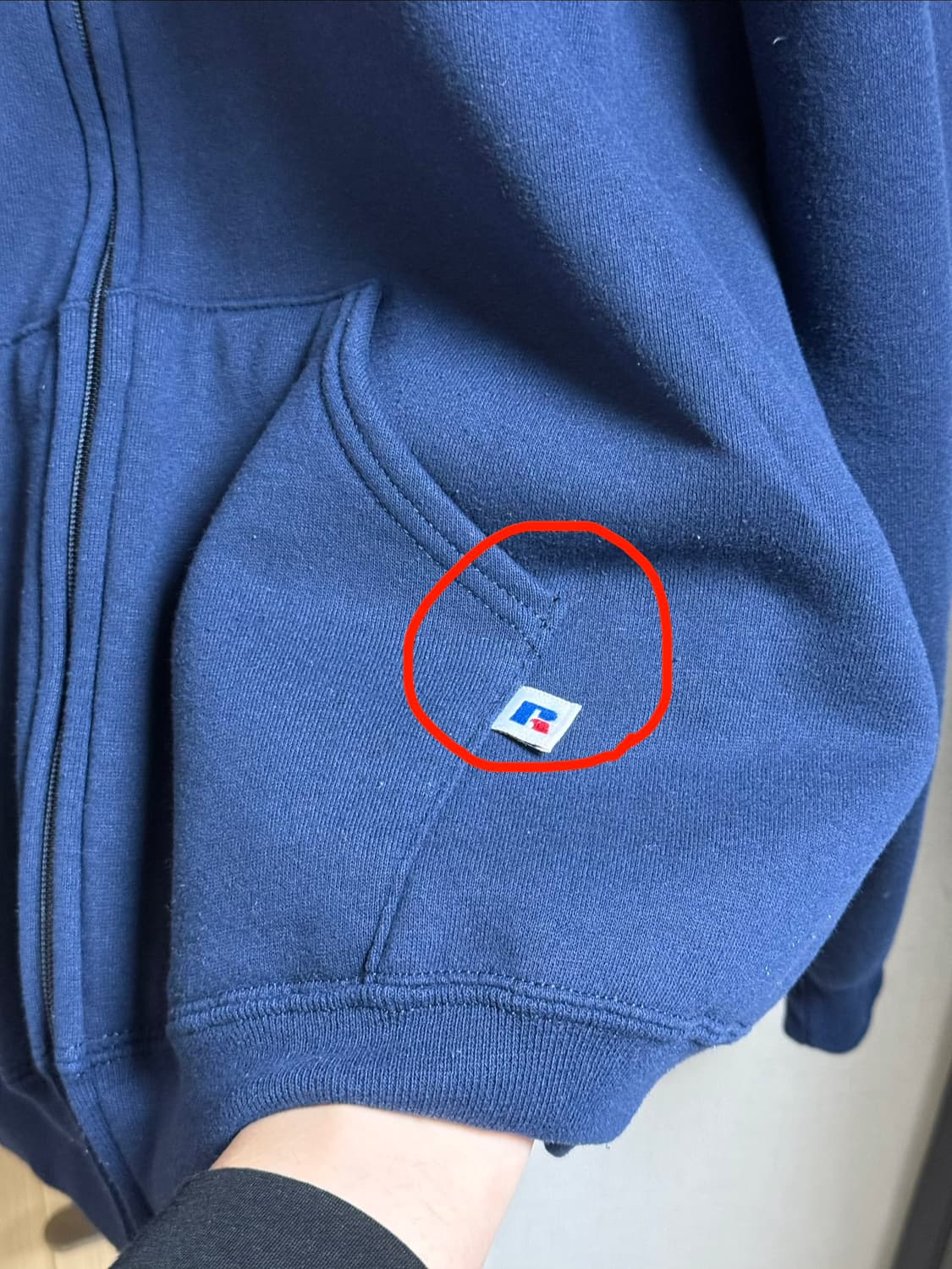 [XXL] 빈티지 러셀 후드집업 네이비 (usa) 상품이미지5