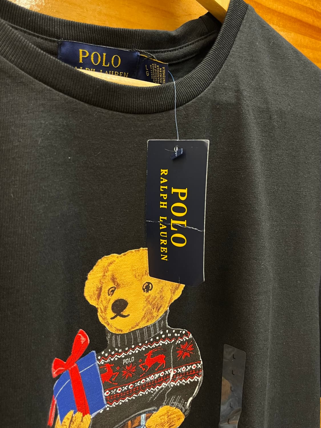 폴로 랄프로렌 베어 반팔티 블랙 L #csz3615 상품이미지4