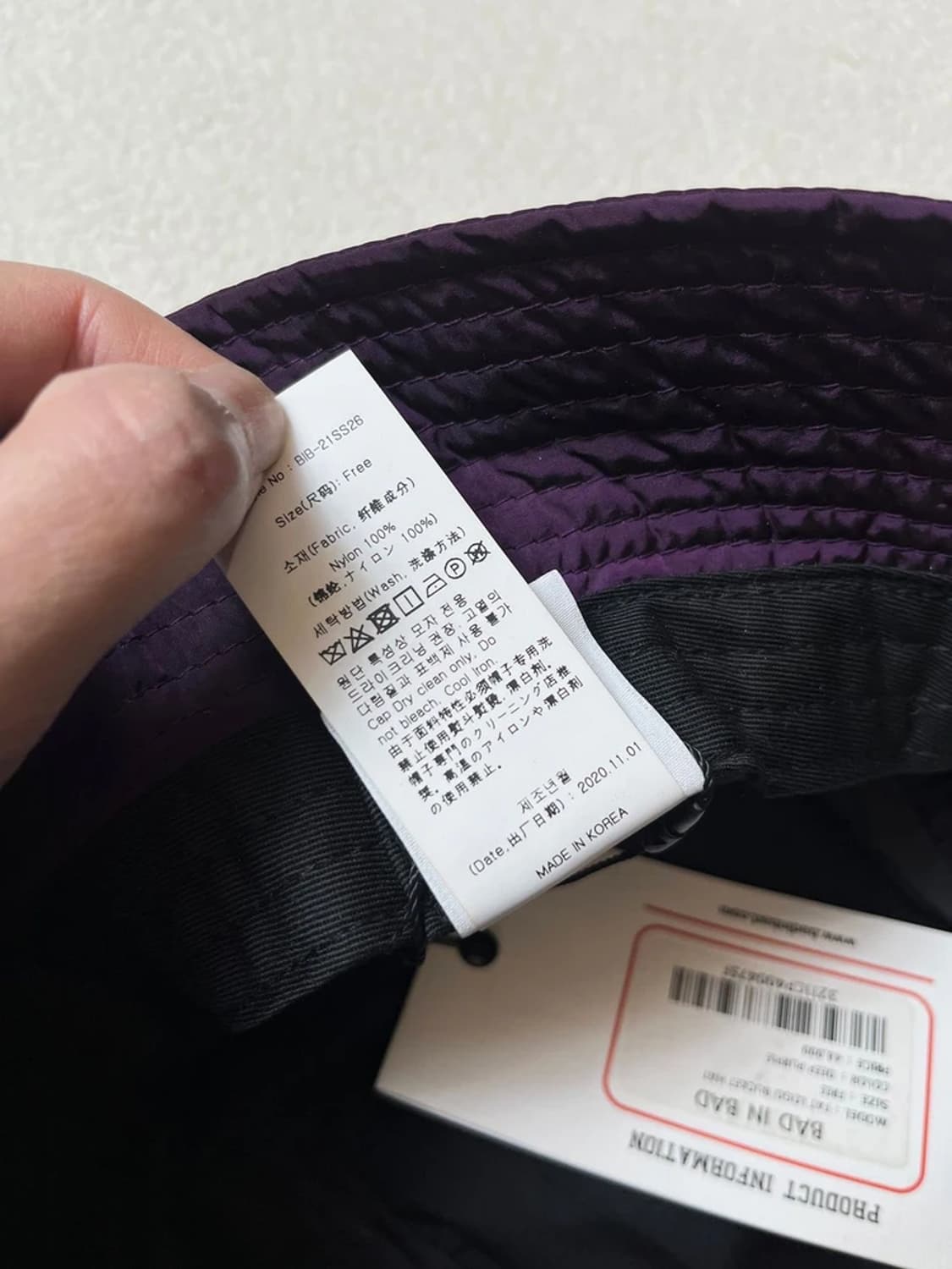 배드인배드 새틴 버킷햇 Q1228 상품이미지7