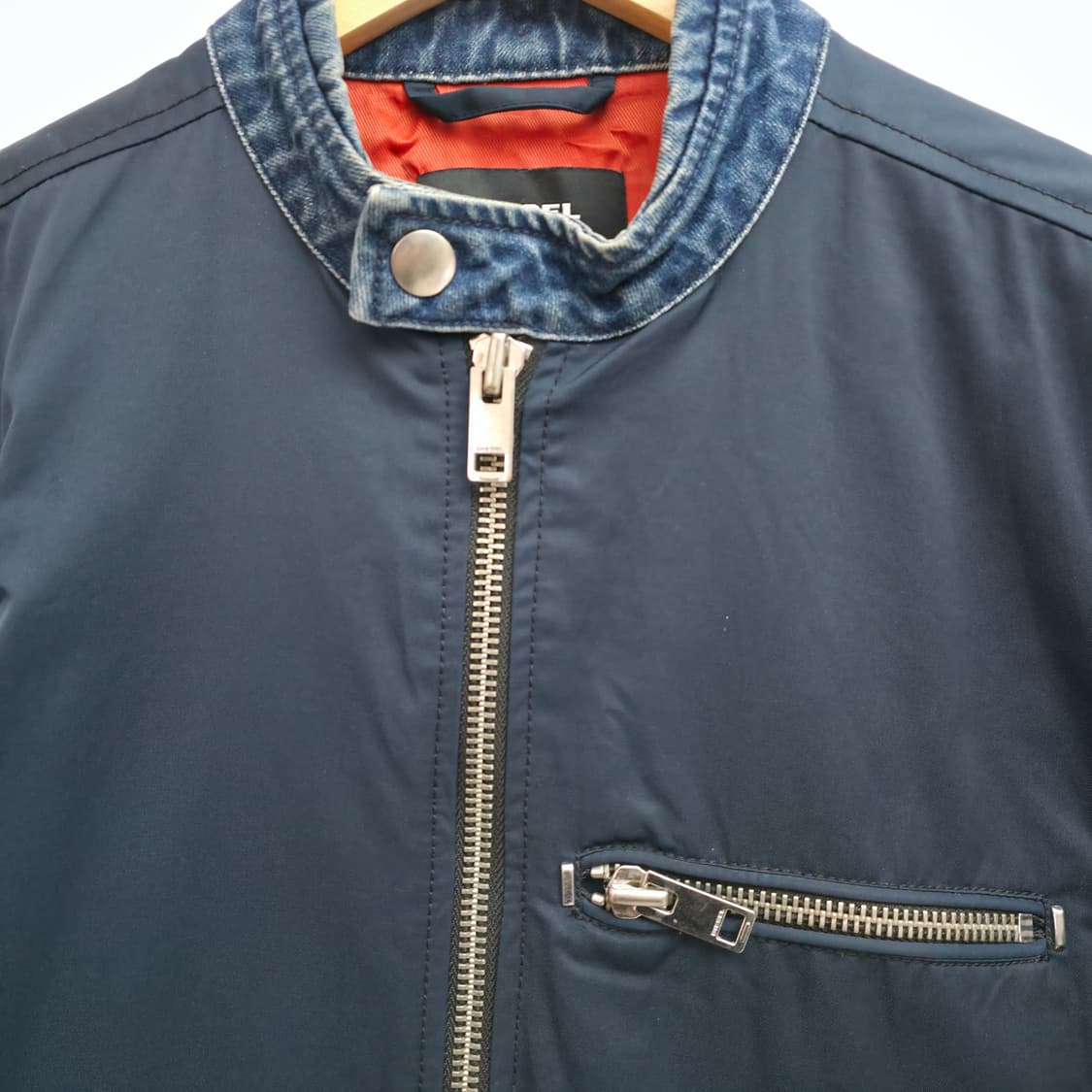 [M] 디젤 네이비 데님 블루종 자켓 상품이미지6