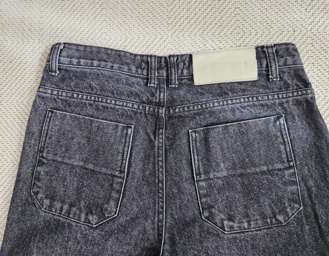 세터 원턱 블랙 데님팬츠 M 상품이미지4