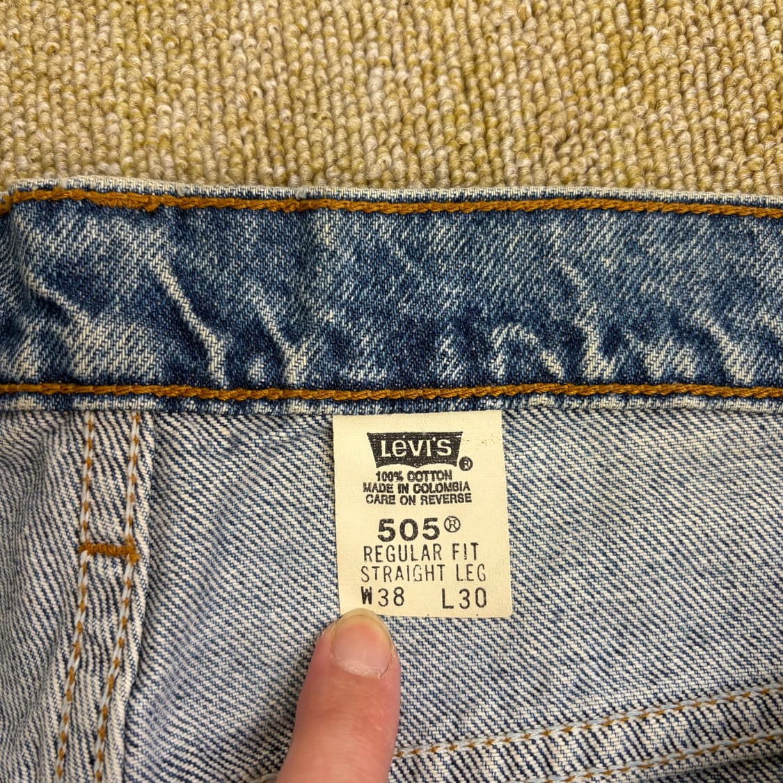 90s 리바이스 505 데님 청바지 오렌지탭(38) 상품이미지7