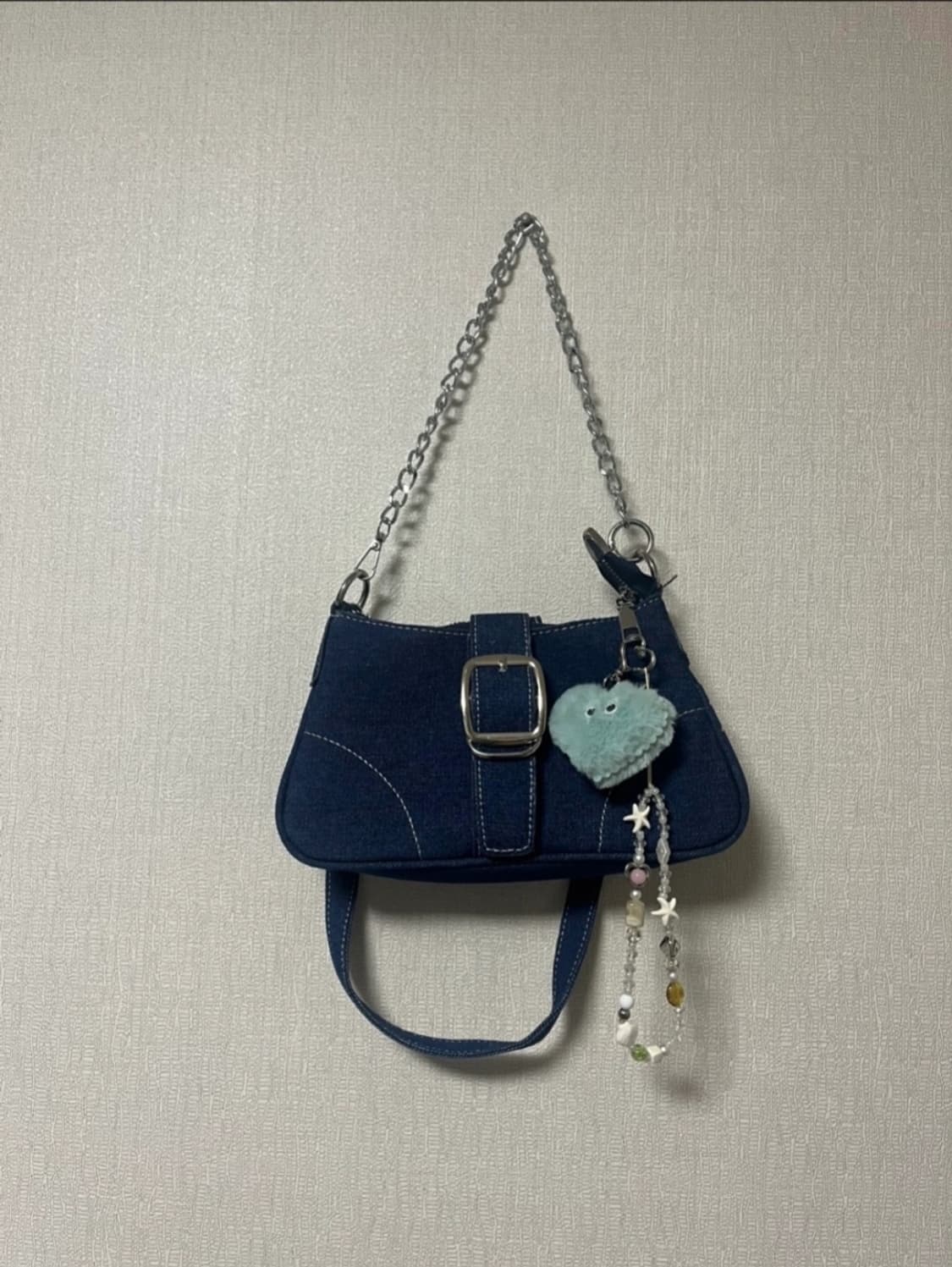 새상품) 홍대 빈티지 커스텀 데님 숄더백 상품이미지2