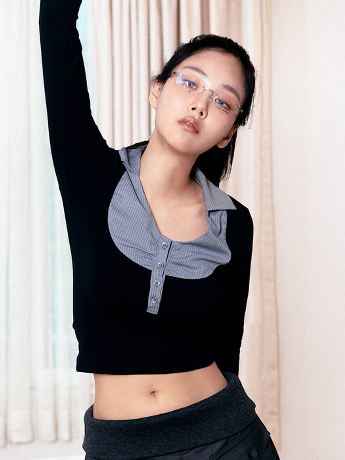 2000 아카이브스 STRIPE PREPPY TOP 상품이미지1