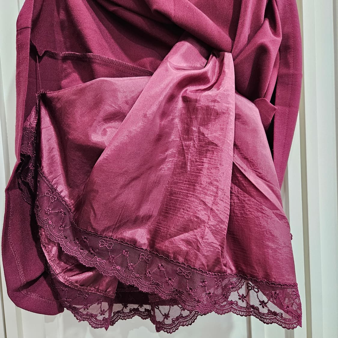 앙크루즈 핑크 도트 반팔 원피스 더블버튼 상품이미지8