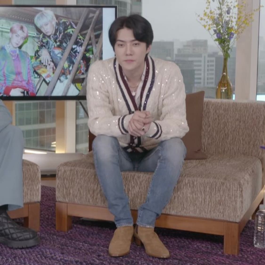 [강동원Exo세훈착용] 셀린느 SS20 런웨이 울 시퀸 가디건 M !!! 상품이미지2