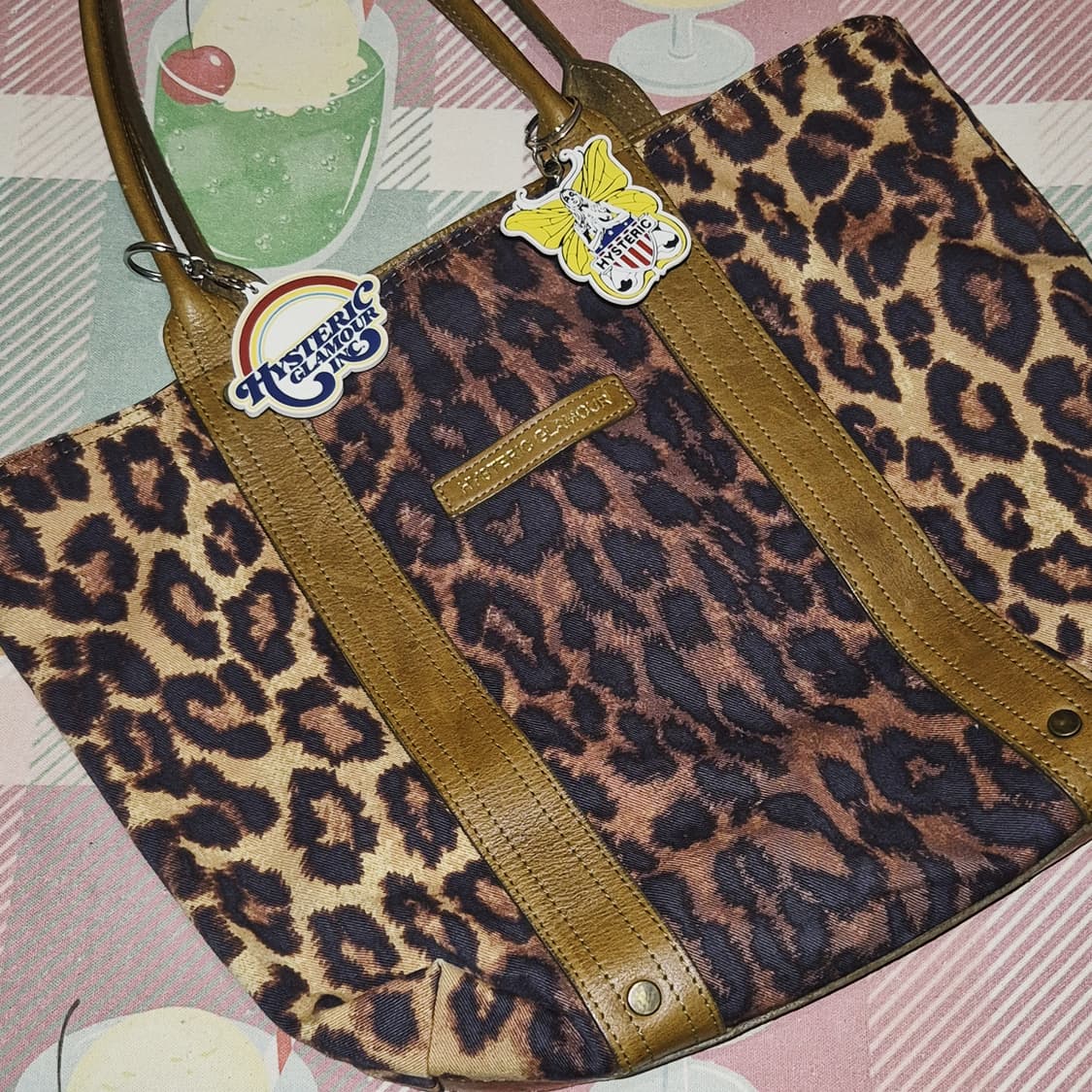 04s 히스테릭글래머 호피 레더 쇼퍼백+키링 세트 상품이미지9