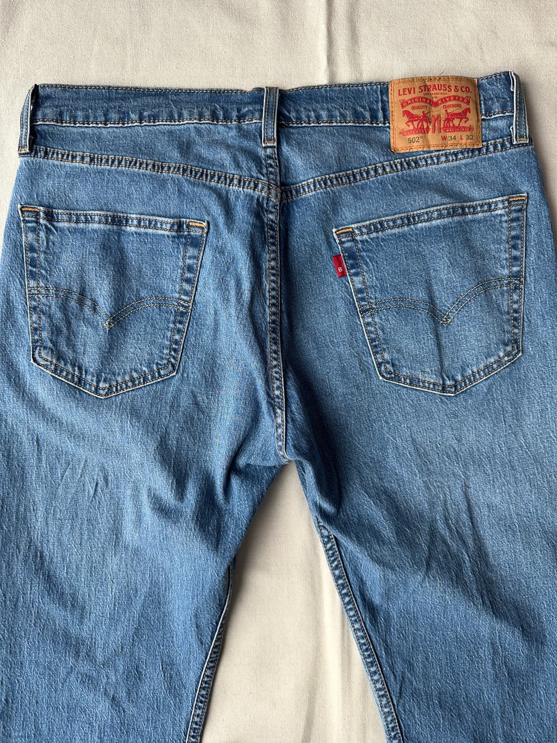 리바이스 502 테이퍼드 데님팬츠 연청 34 상품이미지7