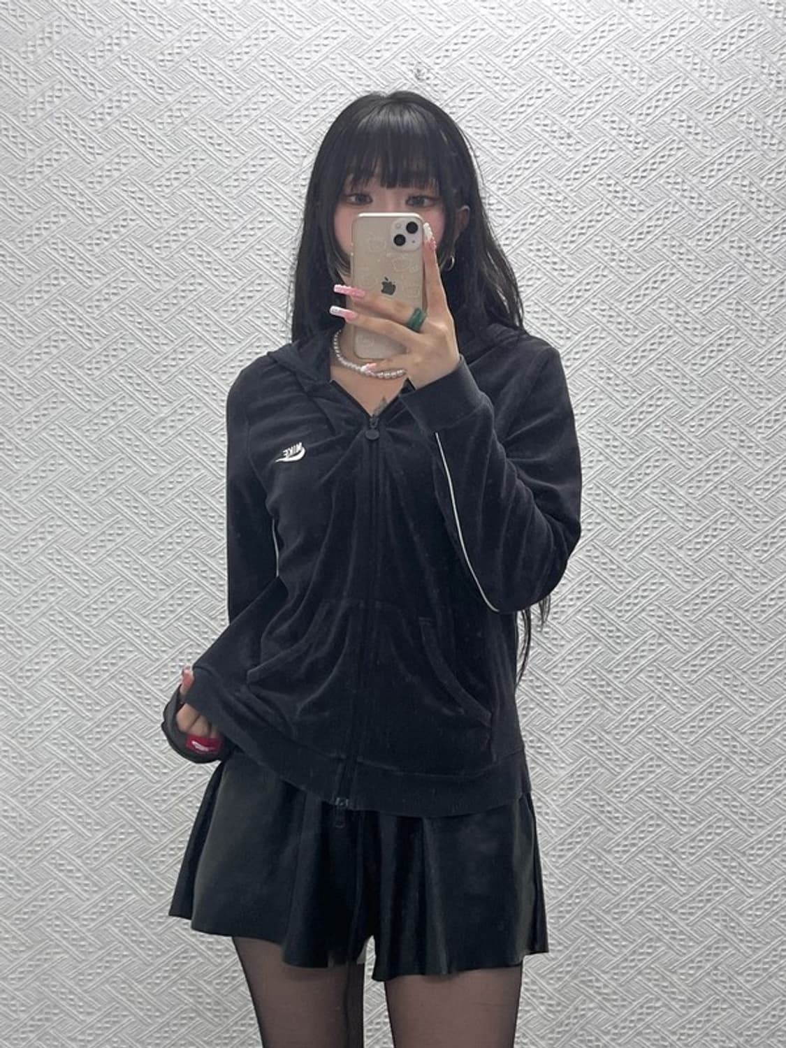 나이키 캐주얼 스포티 스트릿 펑크 벨벳 후드집업 XL C12530 상품이미지2