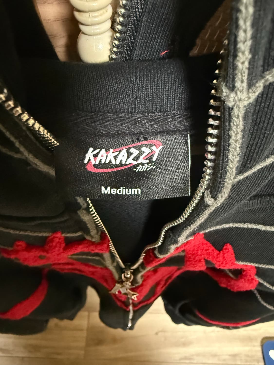 Kakazzy Full Zip Hoodie Black (스파이더맨) 상품이미지3