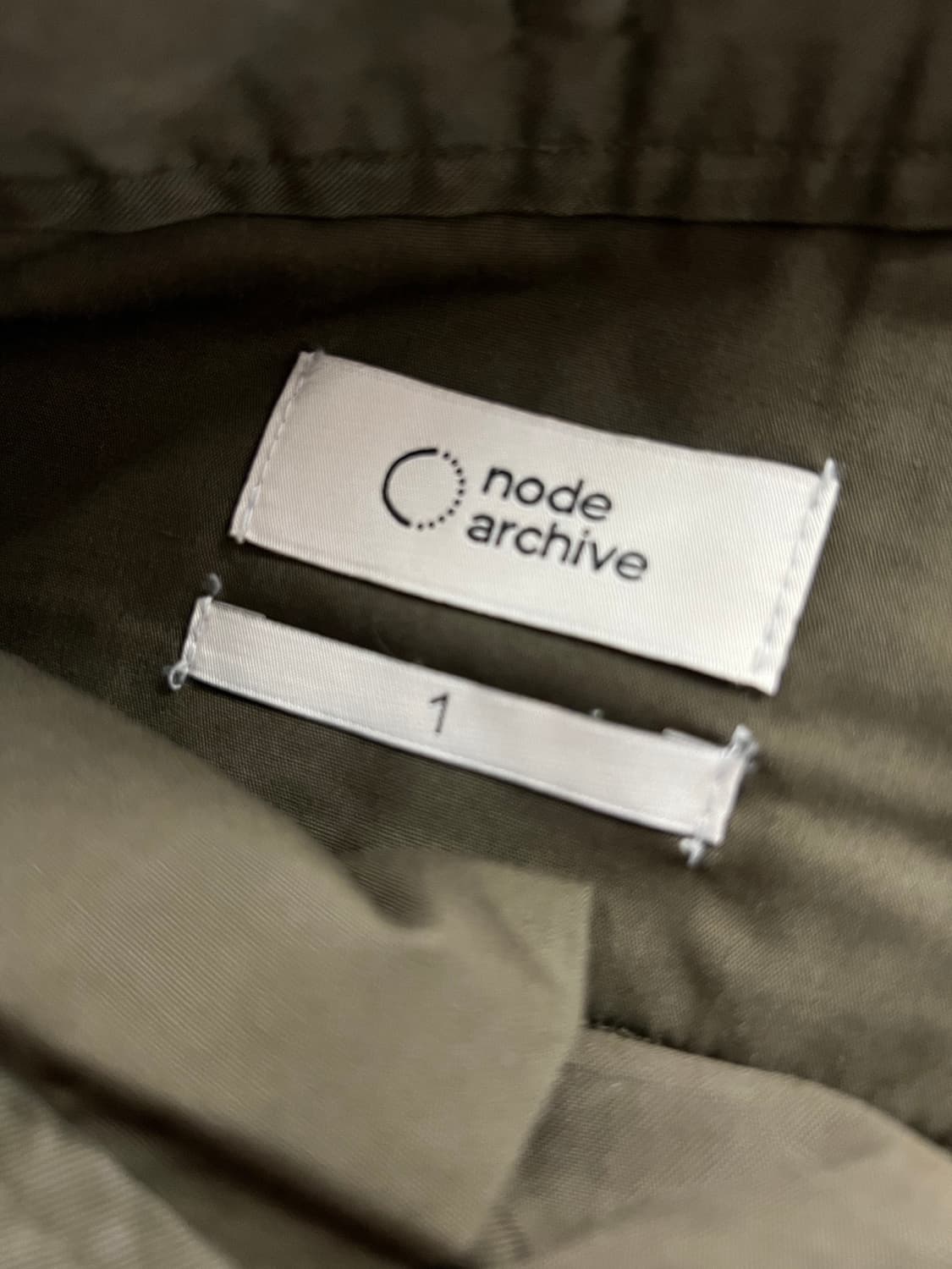 Node Archive 카키색 면 혼방 팬츠 사이즈1 상품이미지8