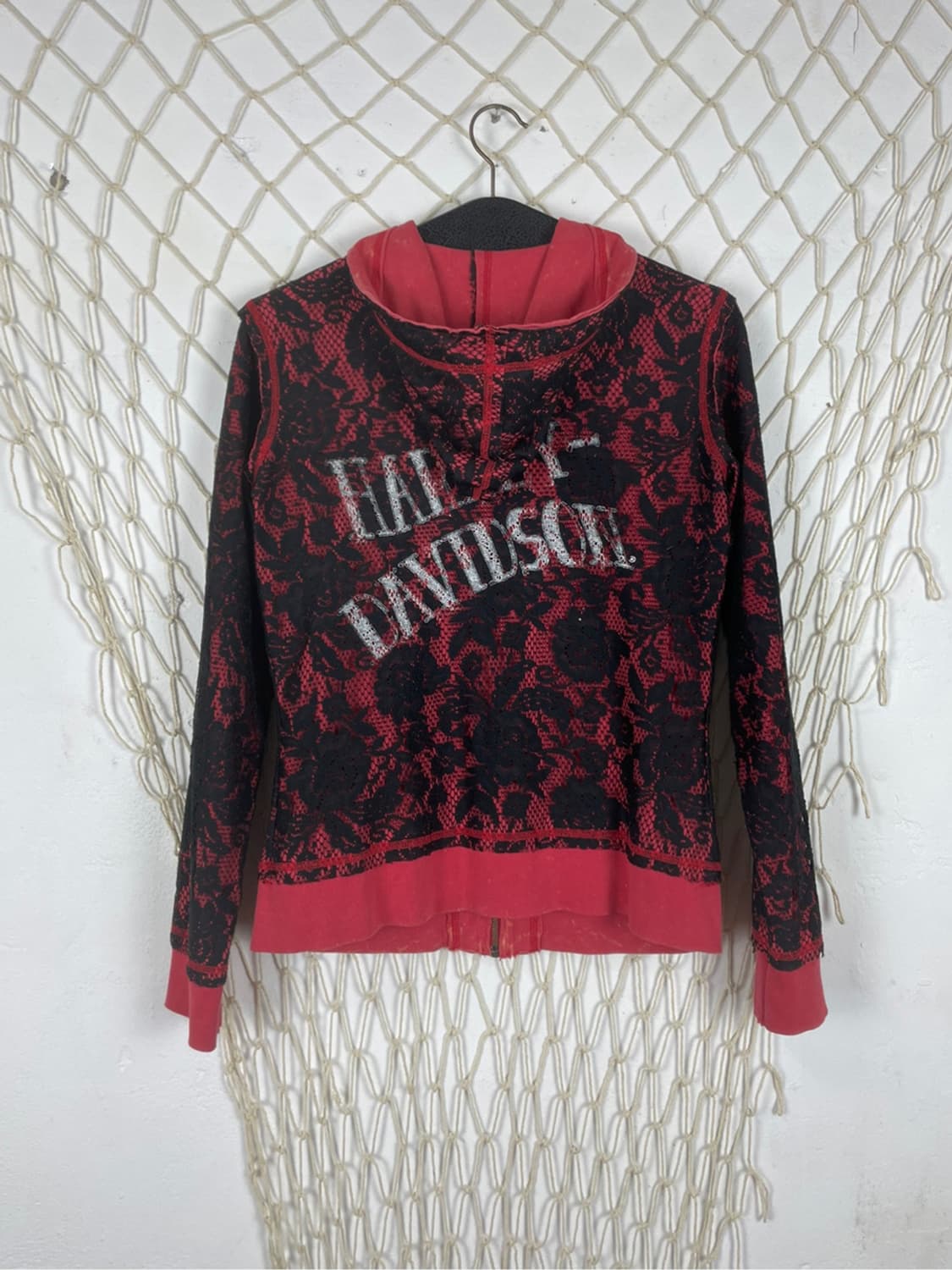 Rose see-through hooded zip-up 상품이미지8