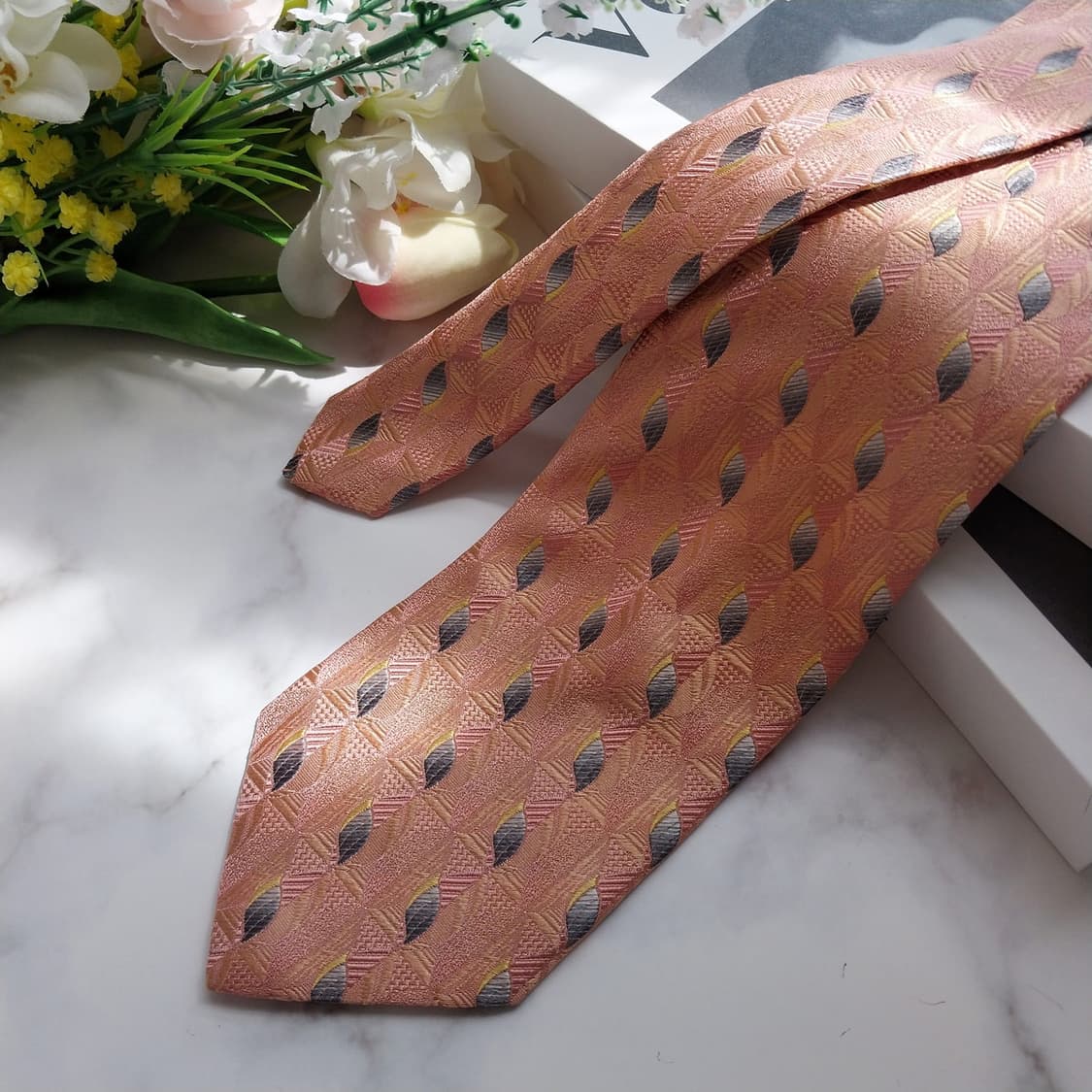 에르메네질도 제냐 실크 패턴 넥타이 8.5cm S등급 K639
 상품이미지3