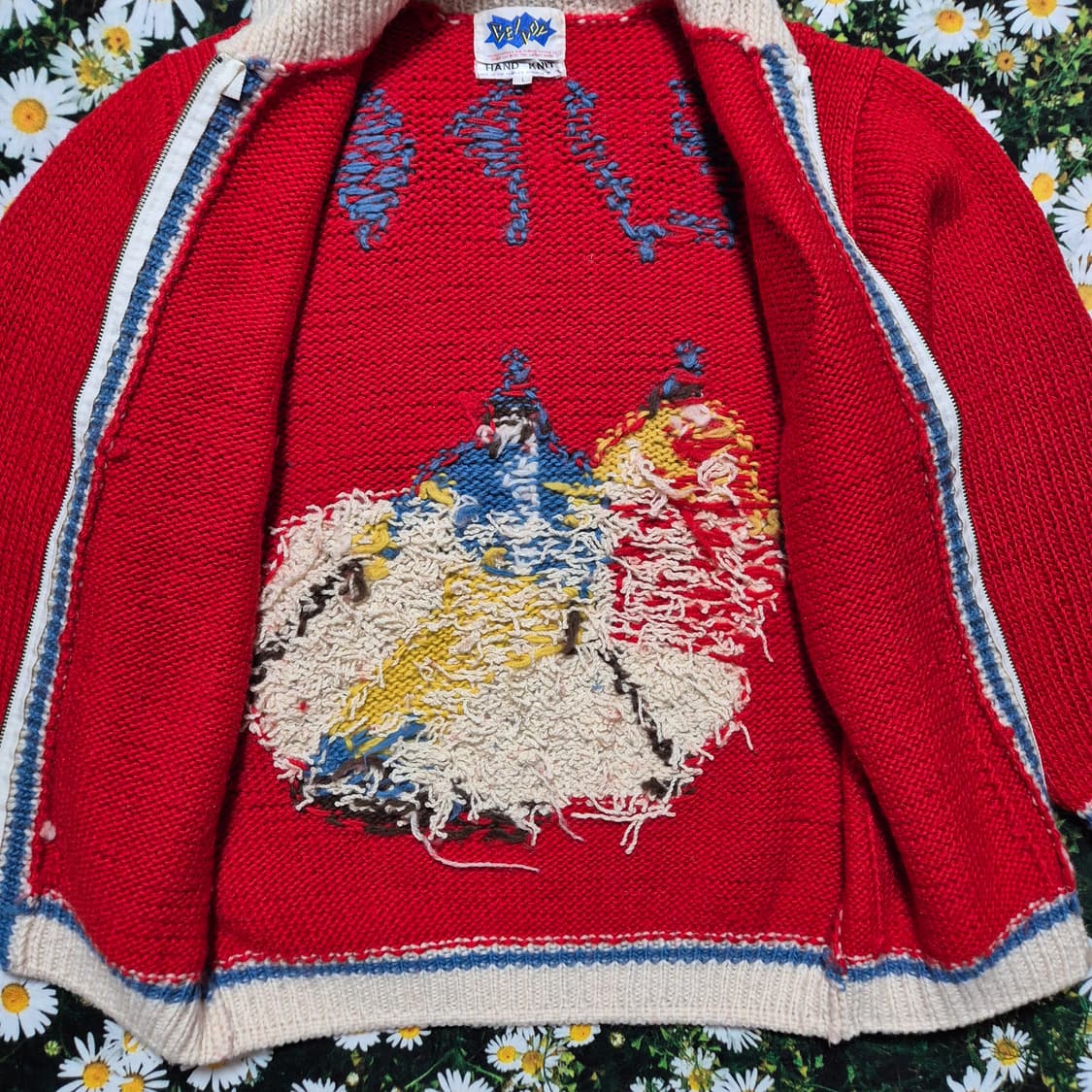 일본 BE POP 스키 패턴 니트 자켓 일본코위찬 성인L 상품이미지5