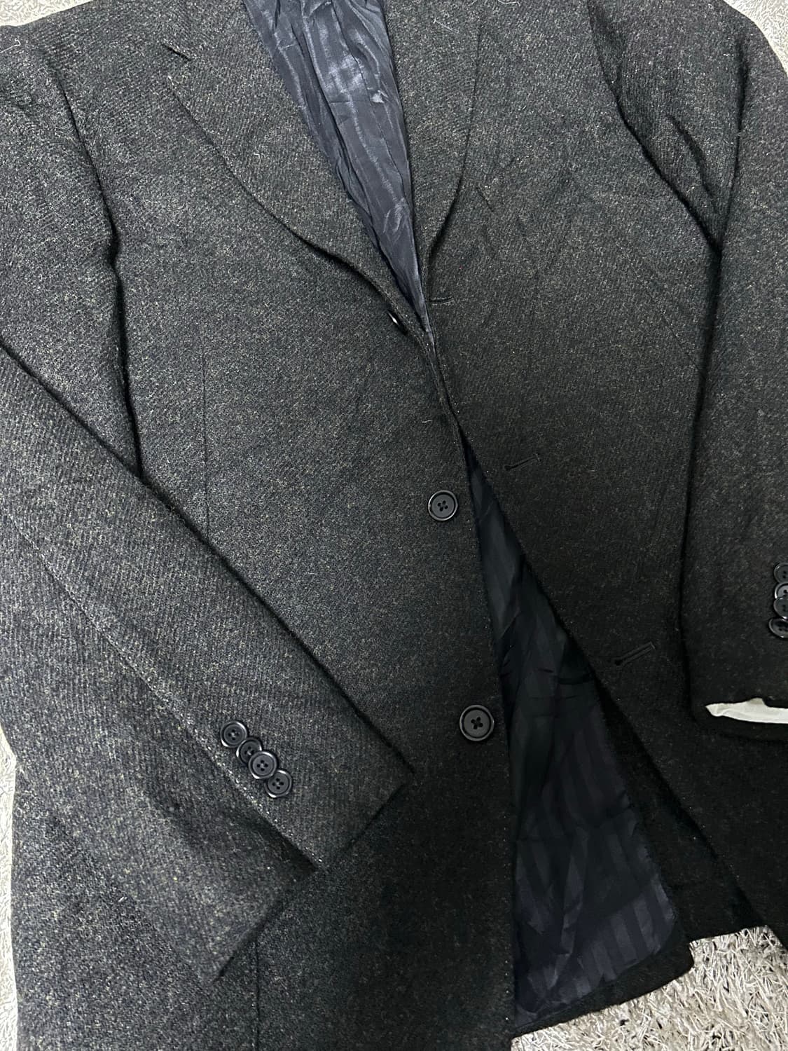 일본판 MALE &CO 울 체크 블레이저 사이즈 105~110 상품이미지2