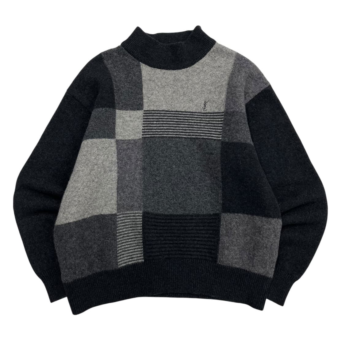 입생로랑 미니로고 차콜 폴라니트 100 상품이미지2