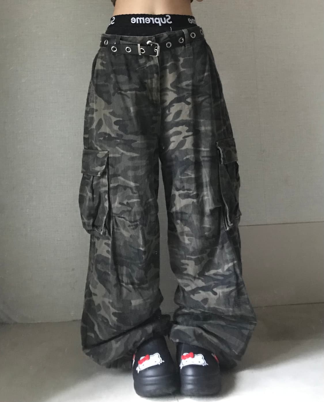 와이드핏 카모 카고팬츠 상품이미지3
