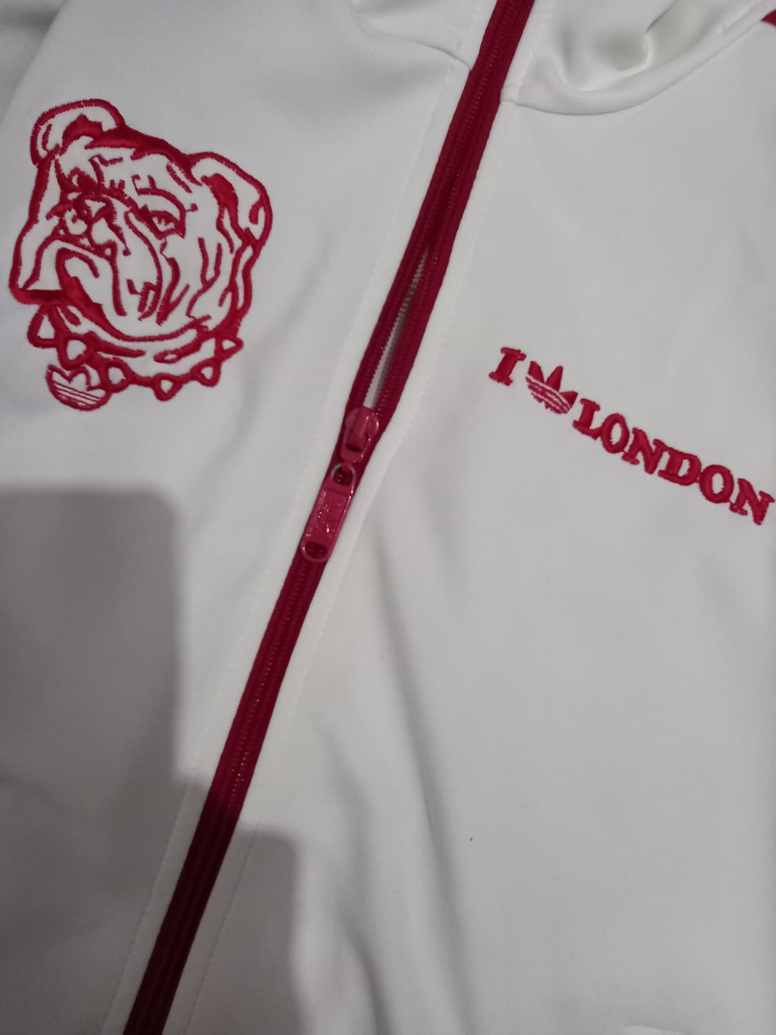 아디다스 흰빨 화이트 레드 런던 저지 져지집업 80~85 상품이미지3