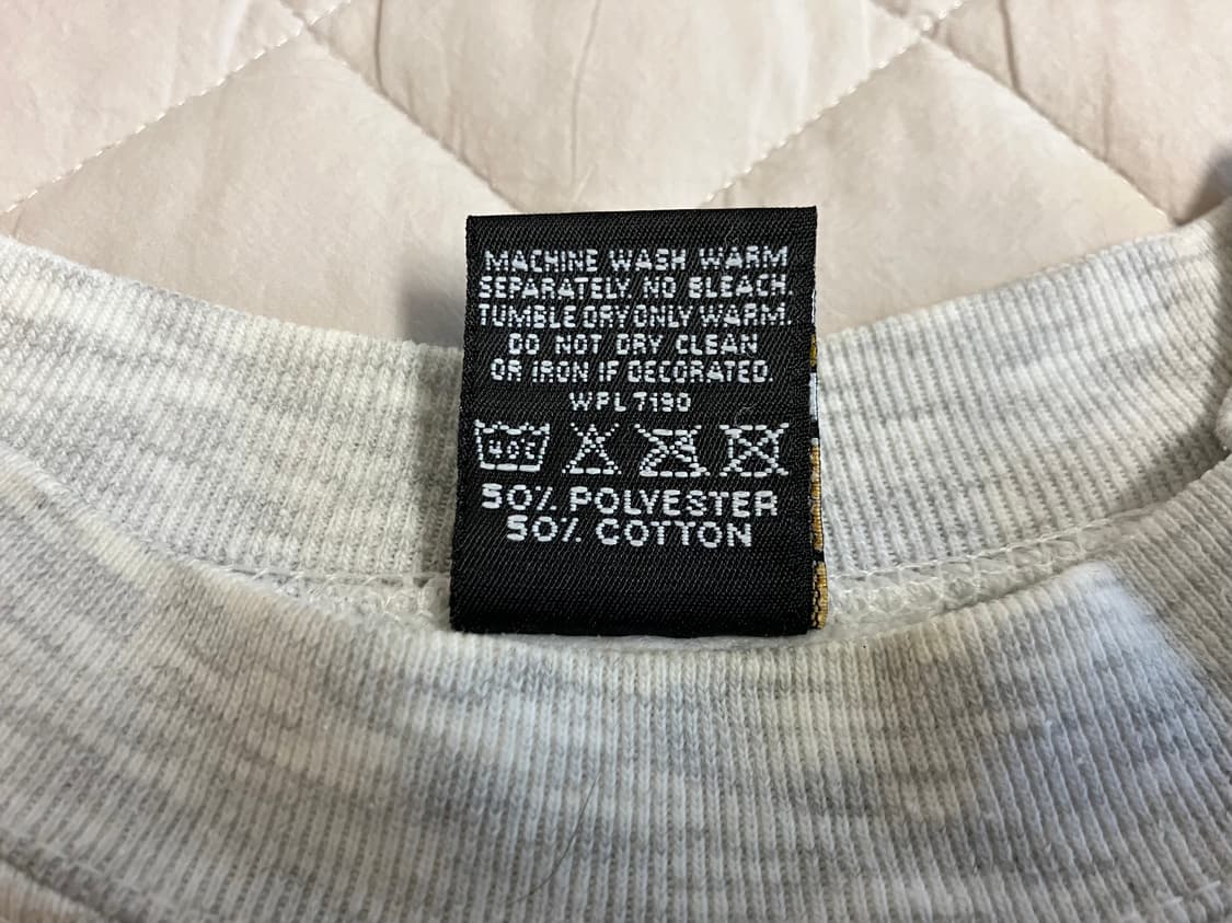 빈티지 USA 90s H.L. 밀러골드 50/50 성조기 스웻셔츠 M 상품이미지4