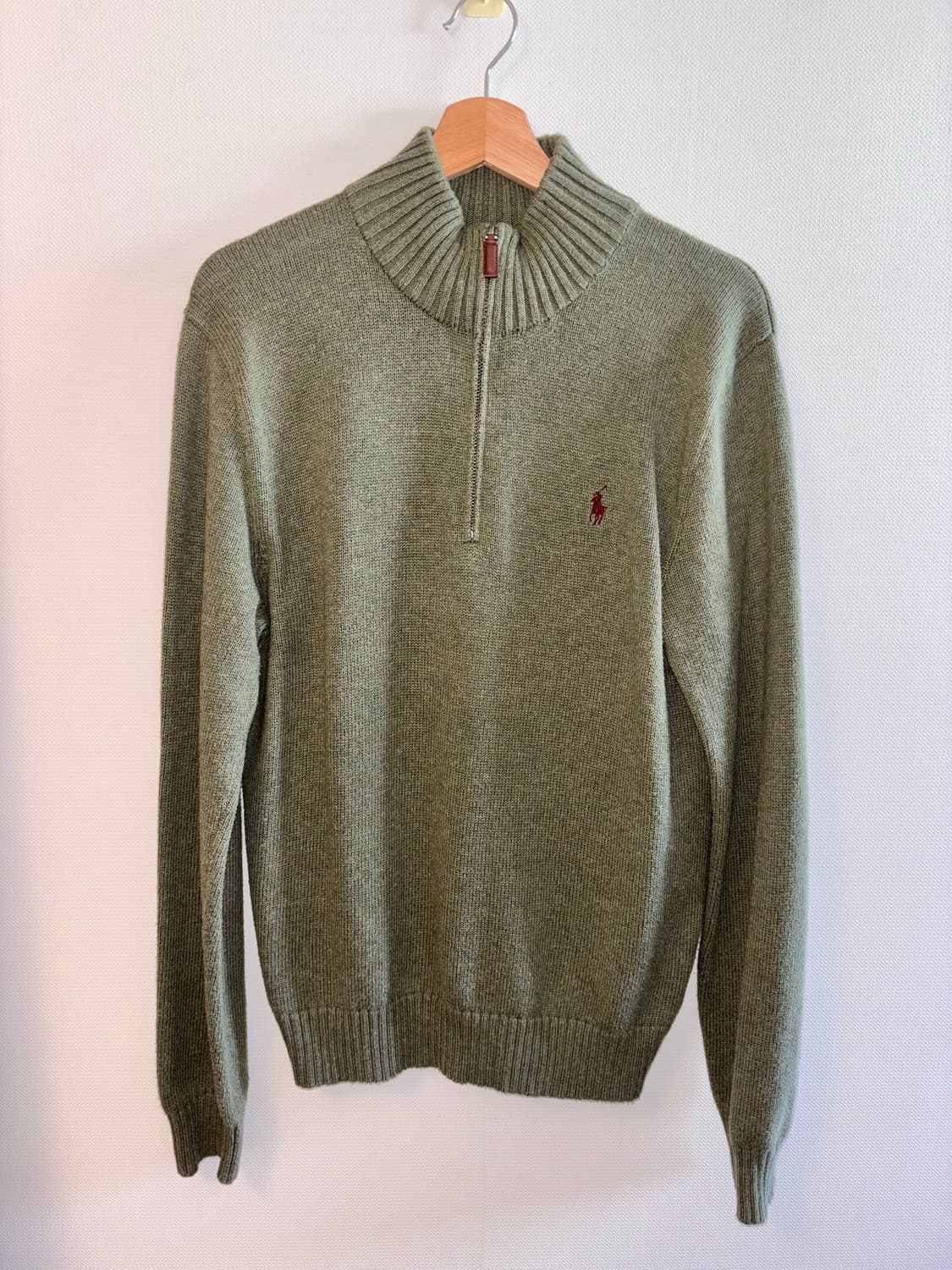 폴로 POLO 반집업 니트 카키 그린 상품이미지3