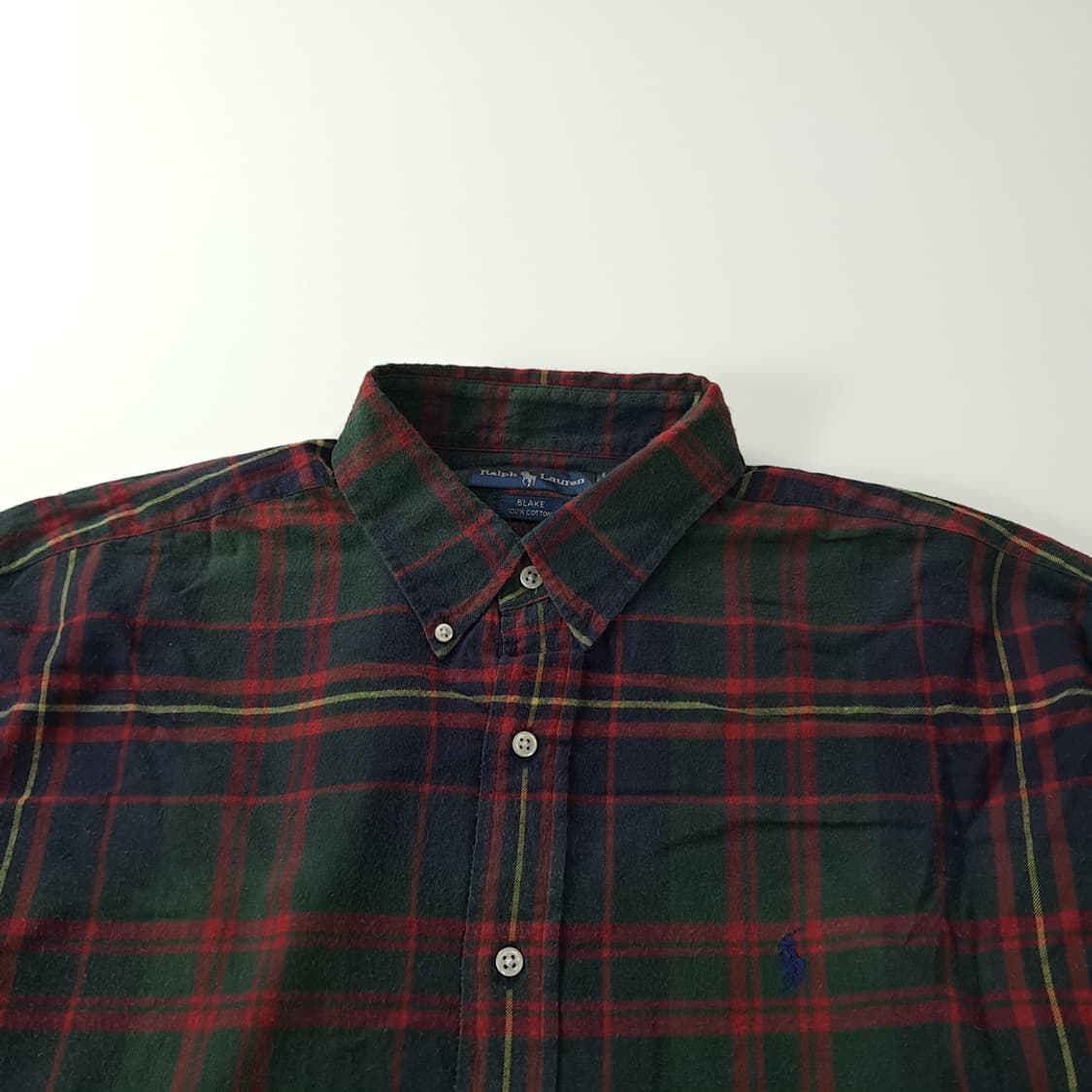 CK222 XL 폴로 90s 홍콩판 블랙워치 라이트플란넬 셔츠 남방 상품이미지2