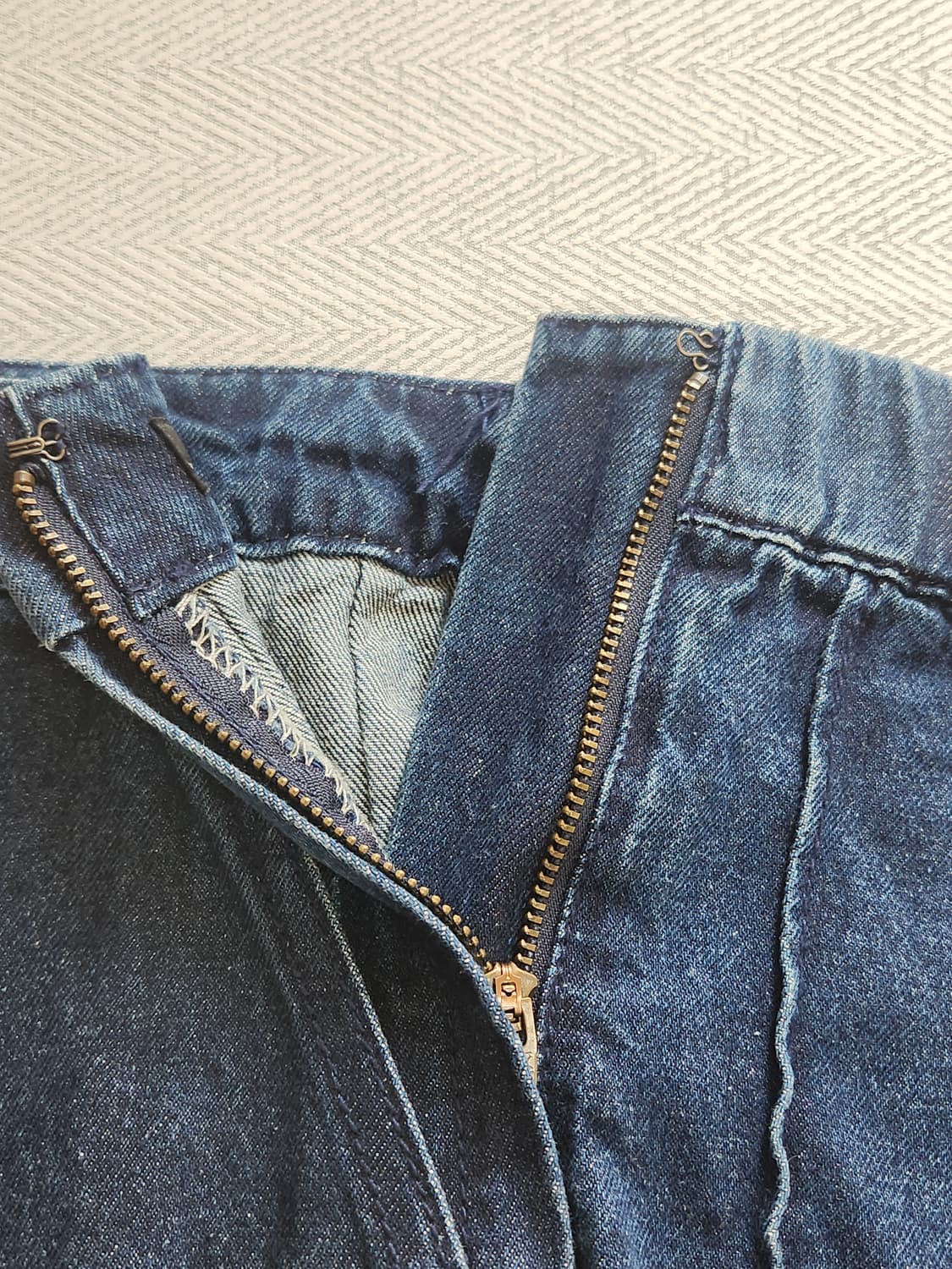 [66] 더엣지 AtG 데님 롱 플레어 스커트 66사이즈 상품이미지5