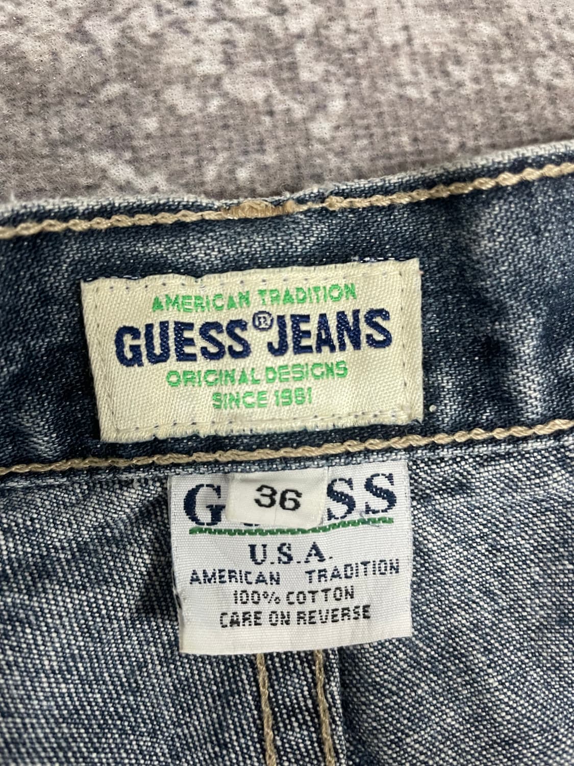 90‘s vintage GUESS 데님숏츠 상품이미지3