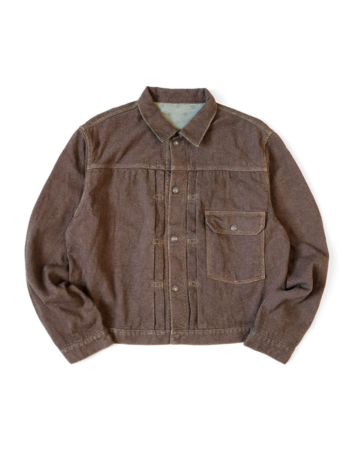 캐피탈 트윌 에이징 울 1st 자켓 브라운 상품이미지1