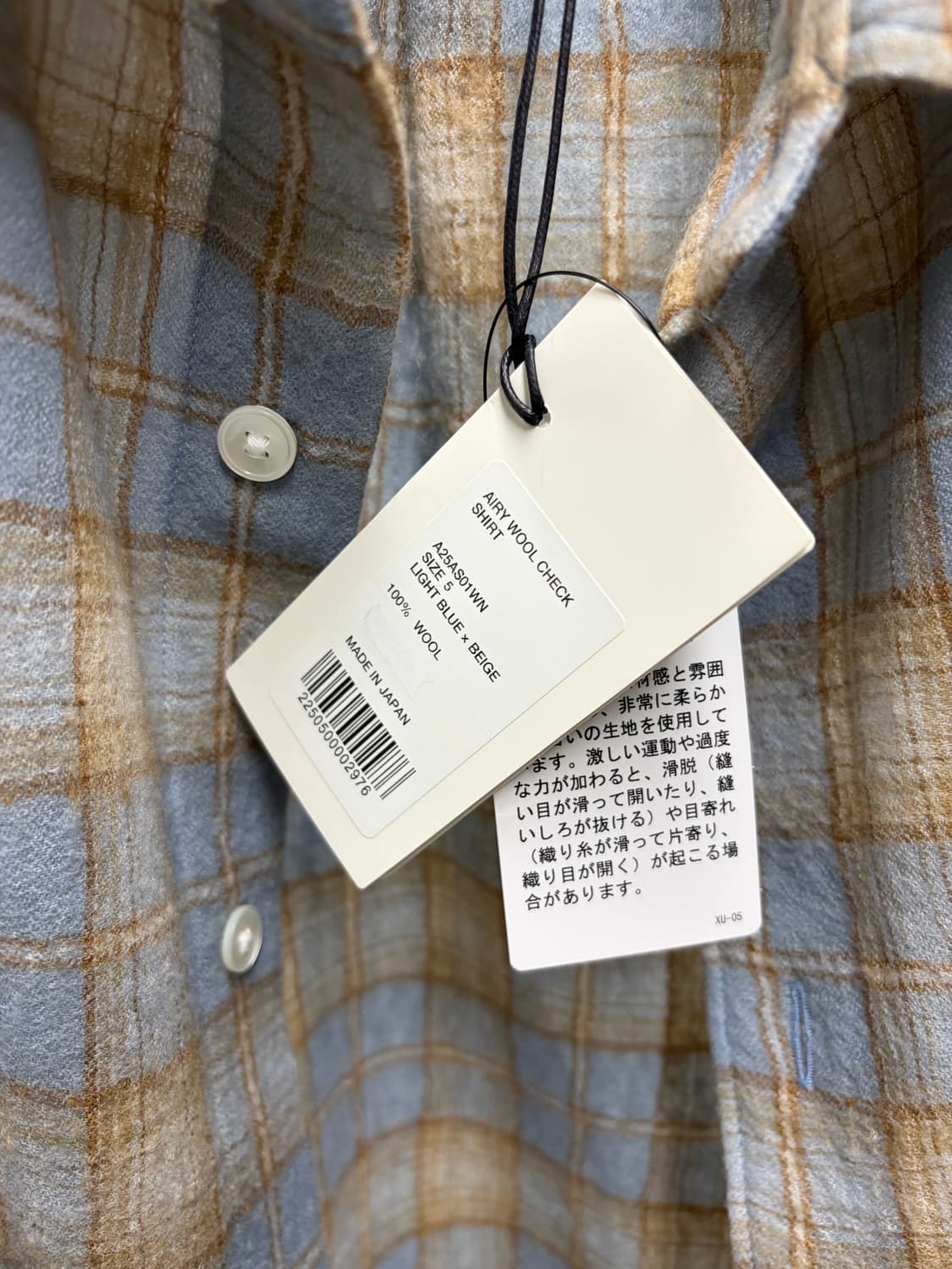 오라리 AURALEE 에어리 울 체크셔츠 5 상품이미지2