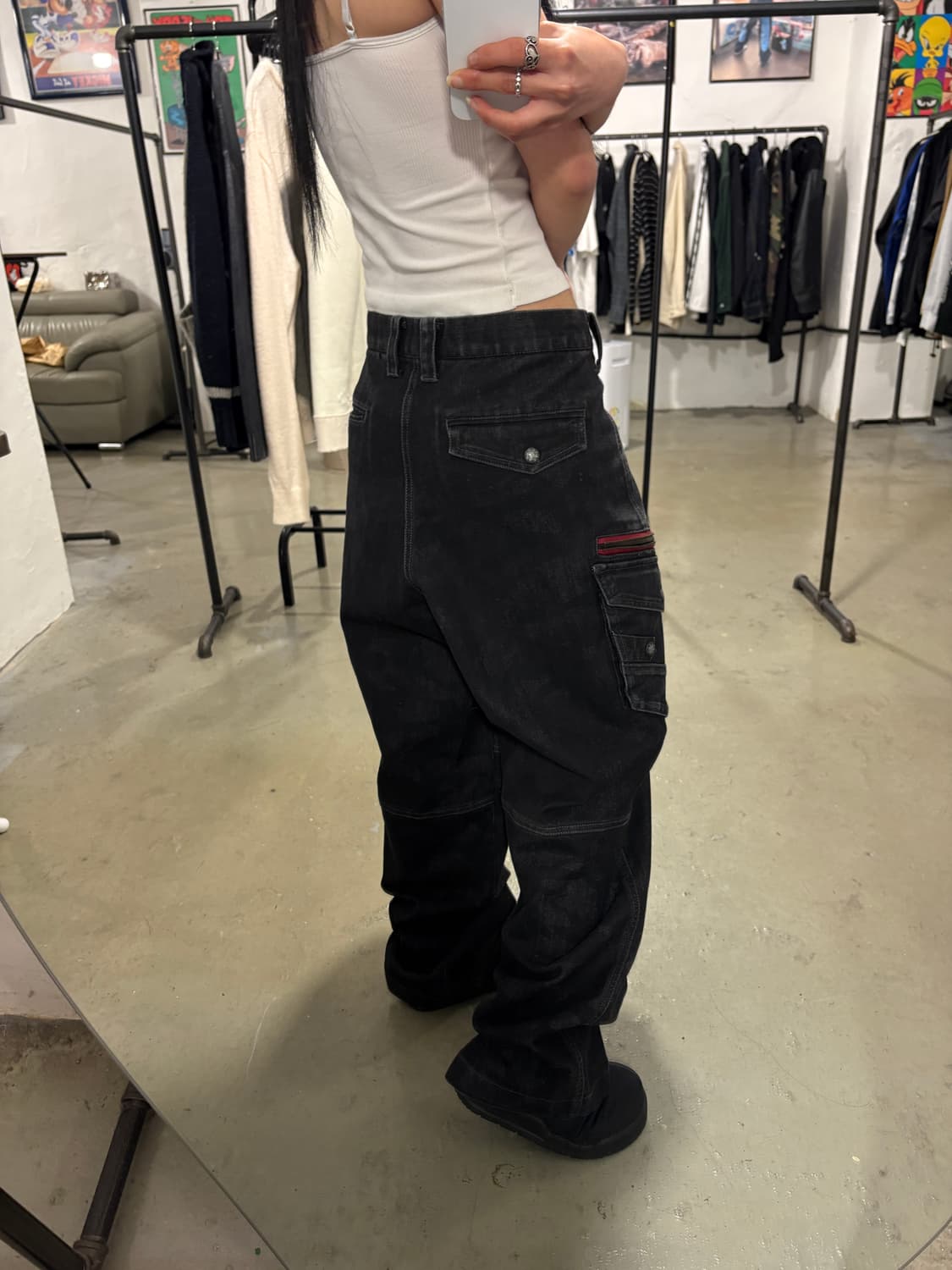 빈티지 힙합 데님팬츠 상품이미지2