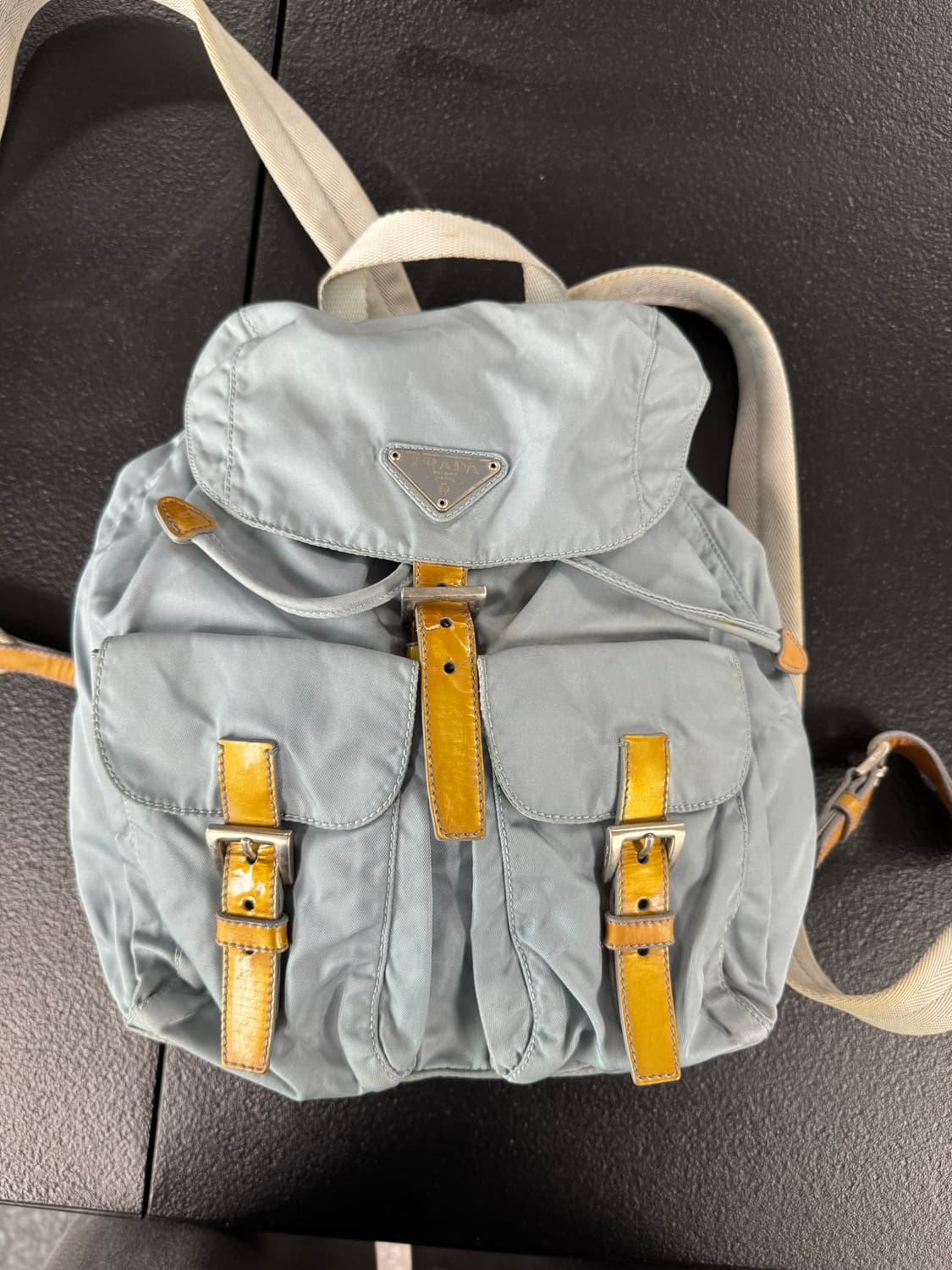 프라다 나일론 라이트 블루실버 백팩 상품이미지1
