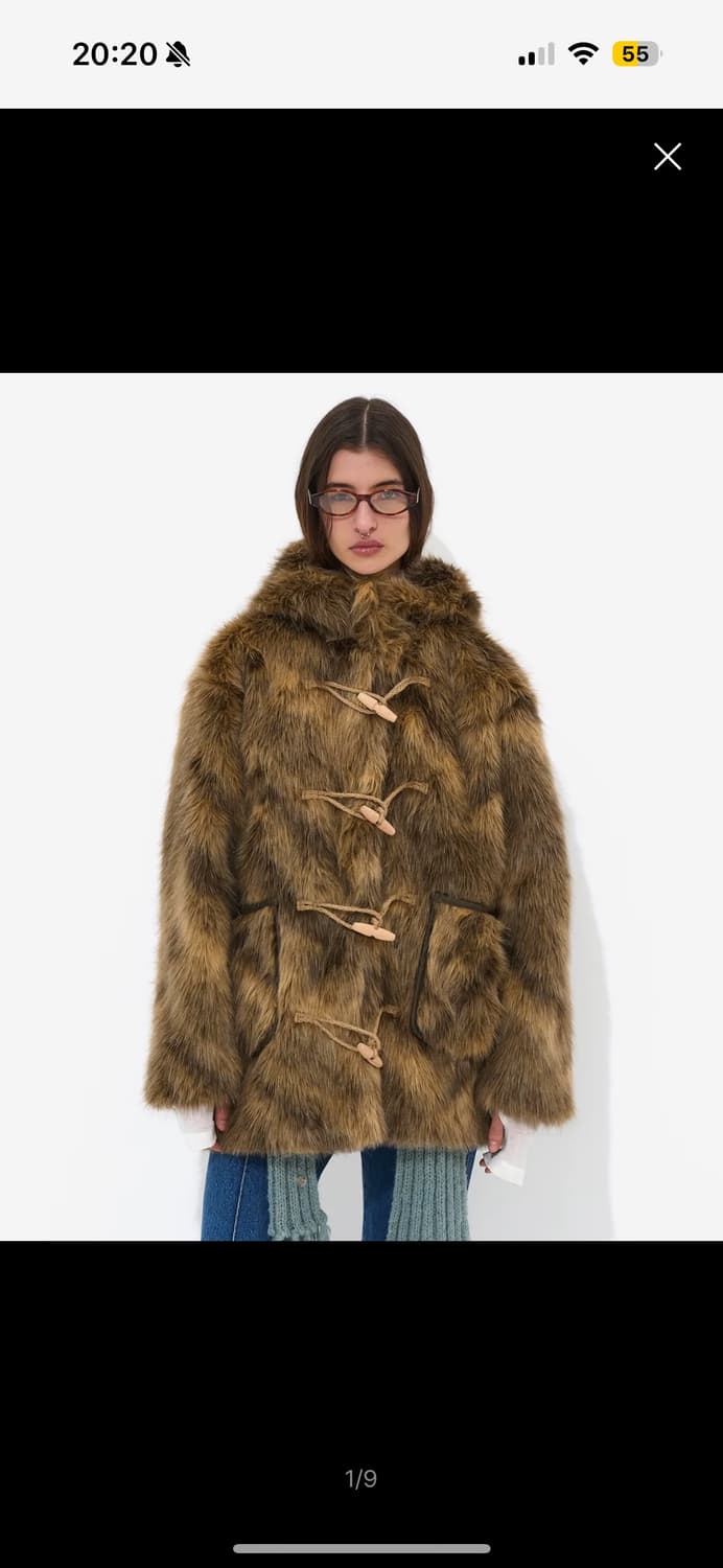 파르티멘토 우먼 후디드 더플 퍼 코트 상품이미지1