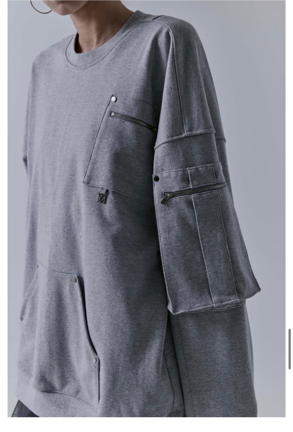 새상품) 트리밍버드 멀티 포켓 오버핏 스웻 셔츠 티셔츠 맨투맨 상품이미지7