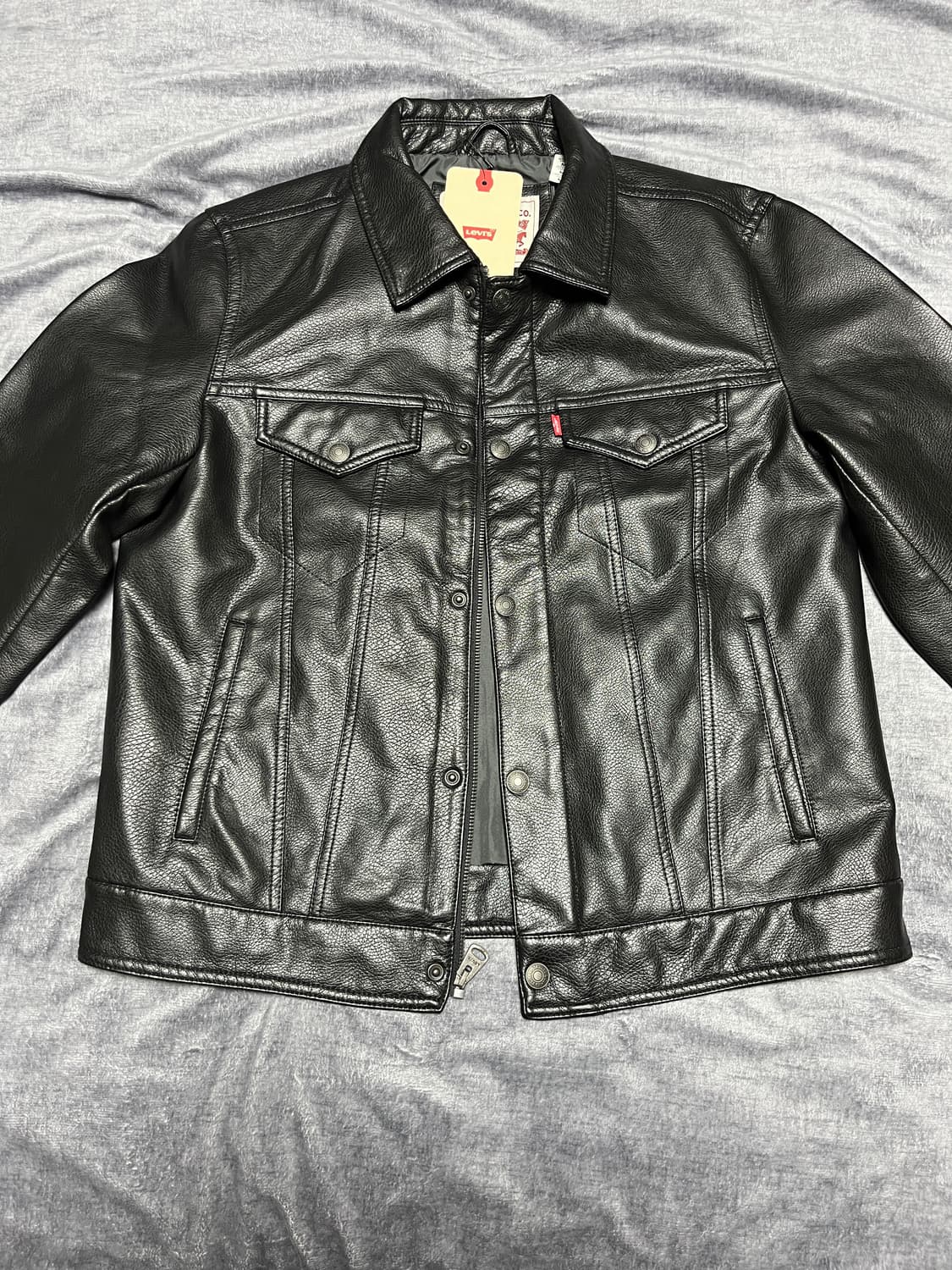 [M] 리바이스 레더 트러커 자켓 새상품 상품이미지7